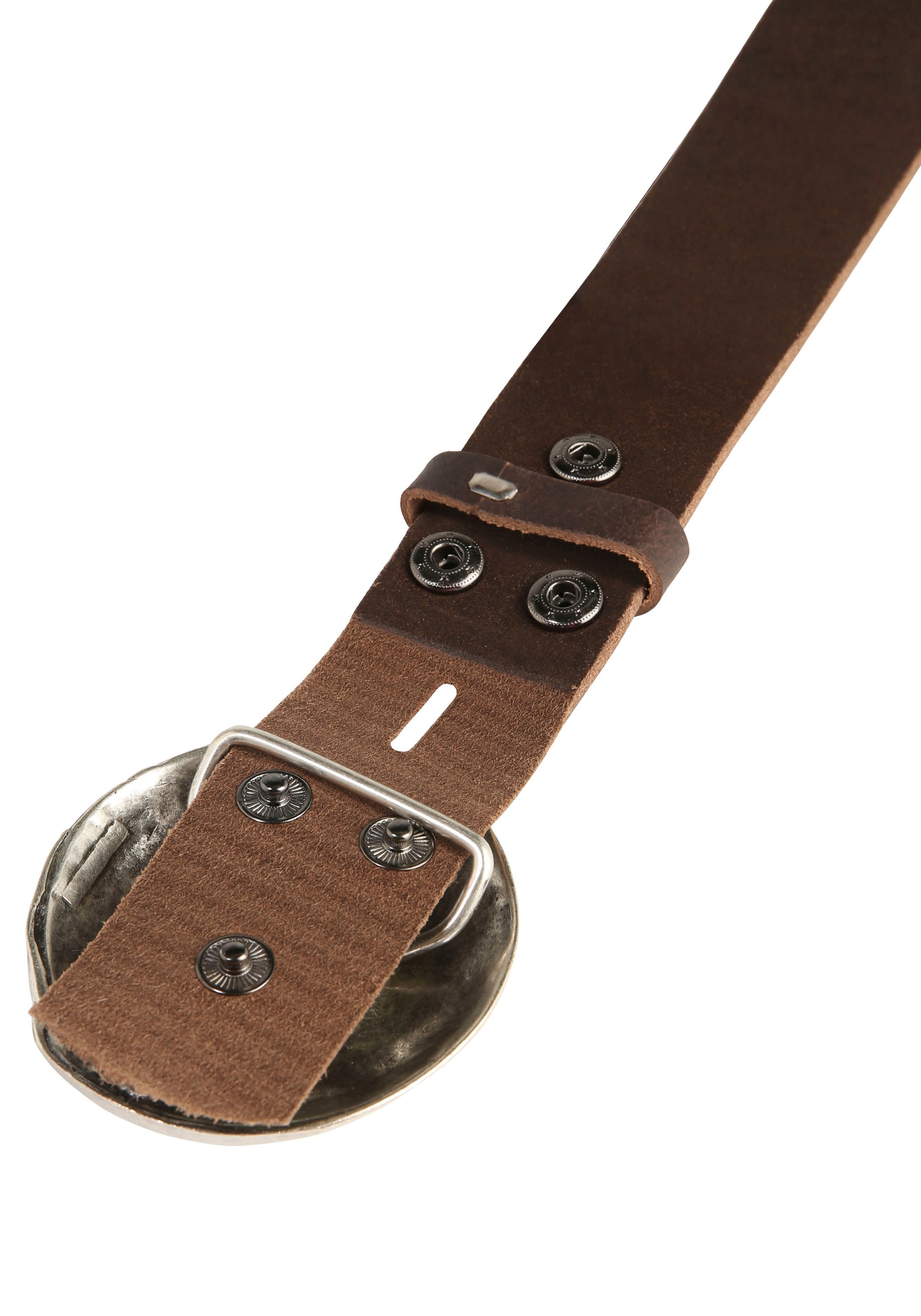 Rettungsring Gürtel Ledergürtel mit austauschbarer Schliesse »Muschel Rund Silber«