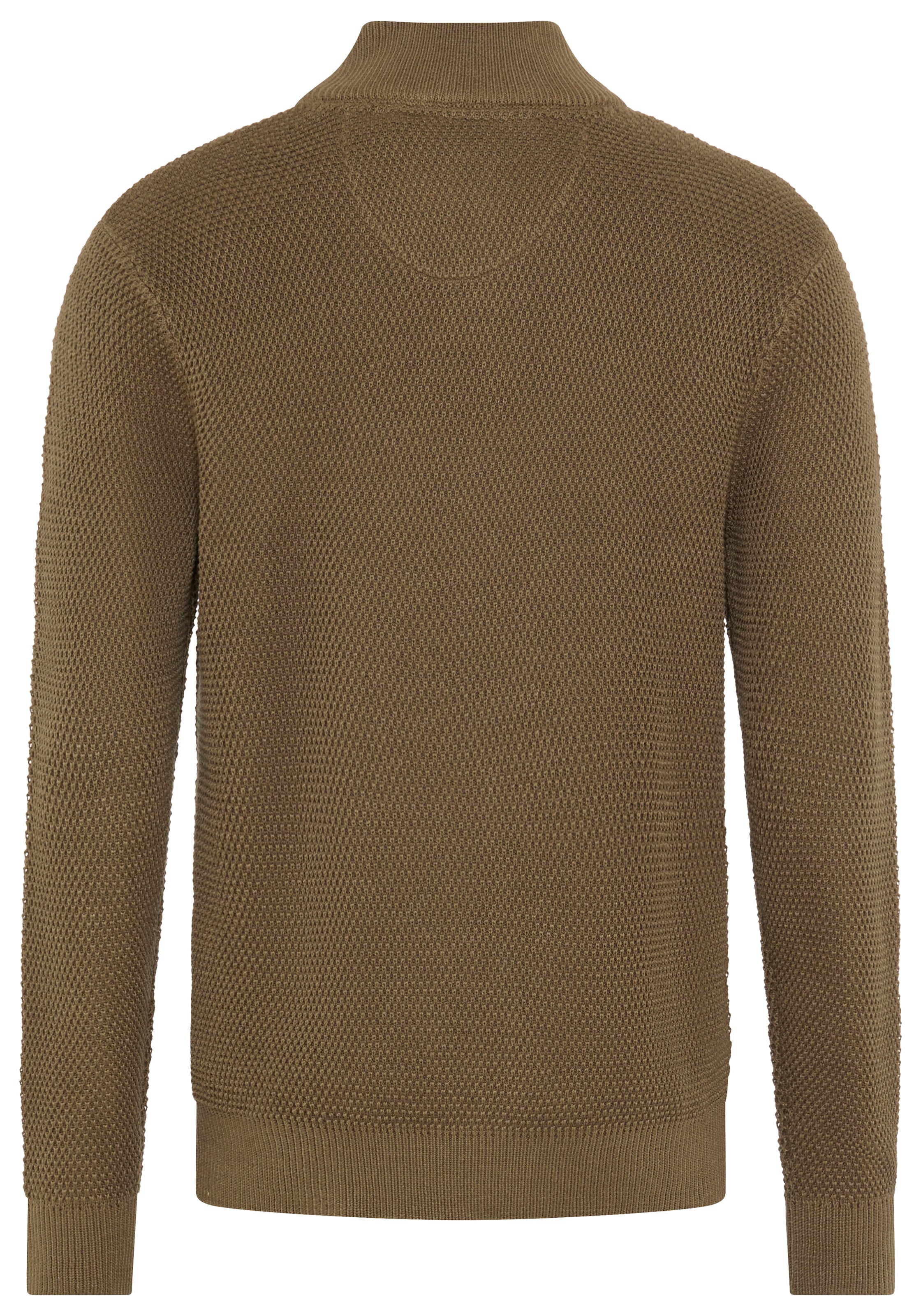 DELMAO Troyer »Neue Kollektion! Highlight Kontrast- Reissverschluss« aus Strickmaterial, Regular Fit, mit Label-Applikation