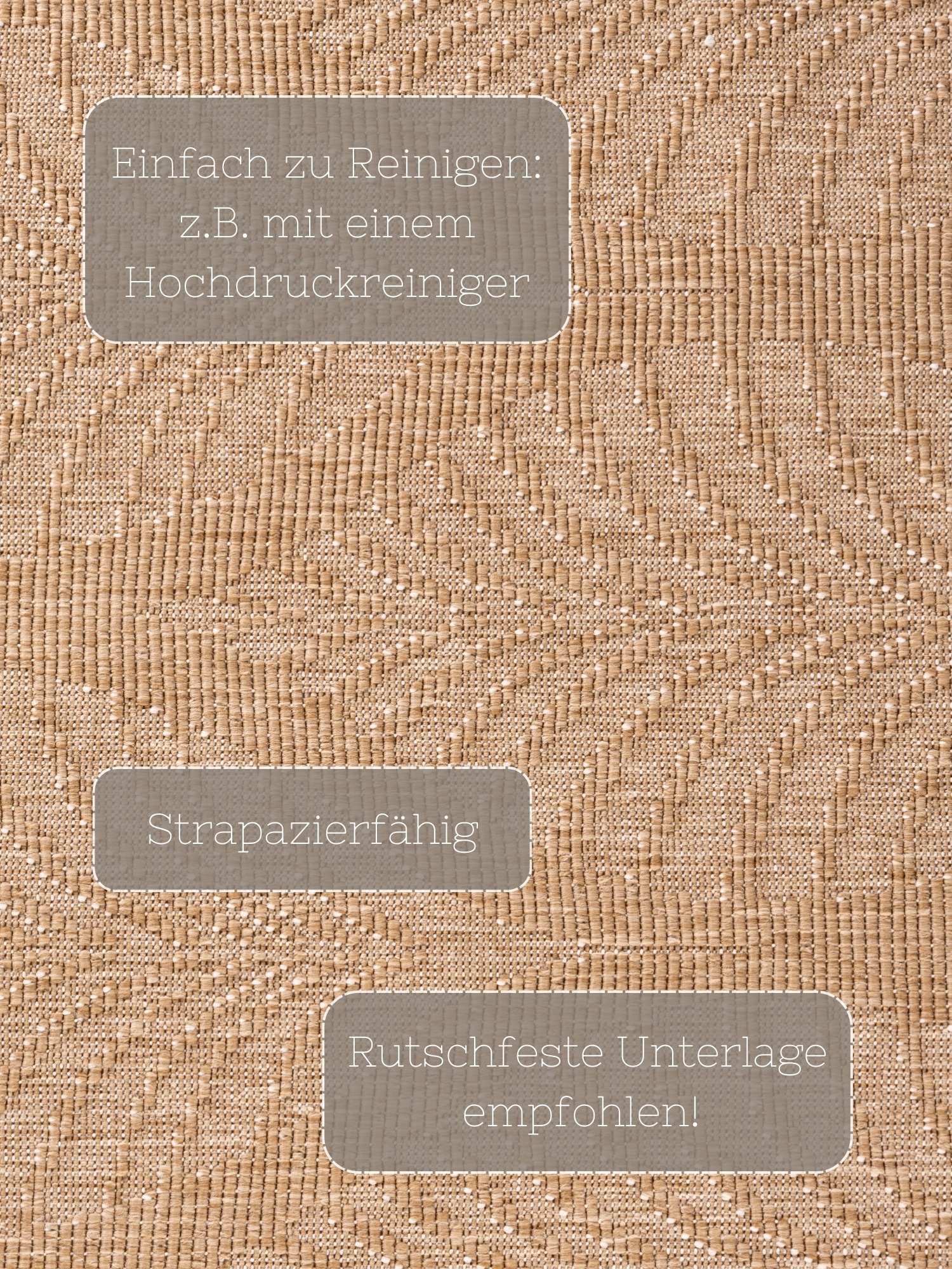 HANSE Home Outdoorteppich »Liora Wendeteppich«, rechteckig, 5 mm Höhe, Läufer, In und Outdoor, Flachgewebe, wetterfest, pflegeleicht, robust