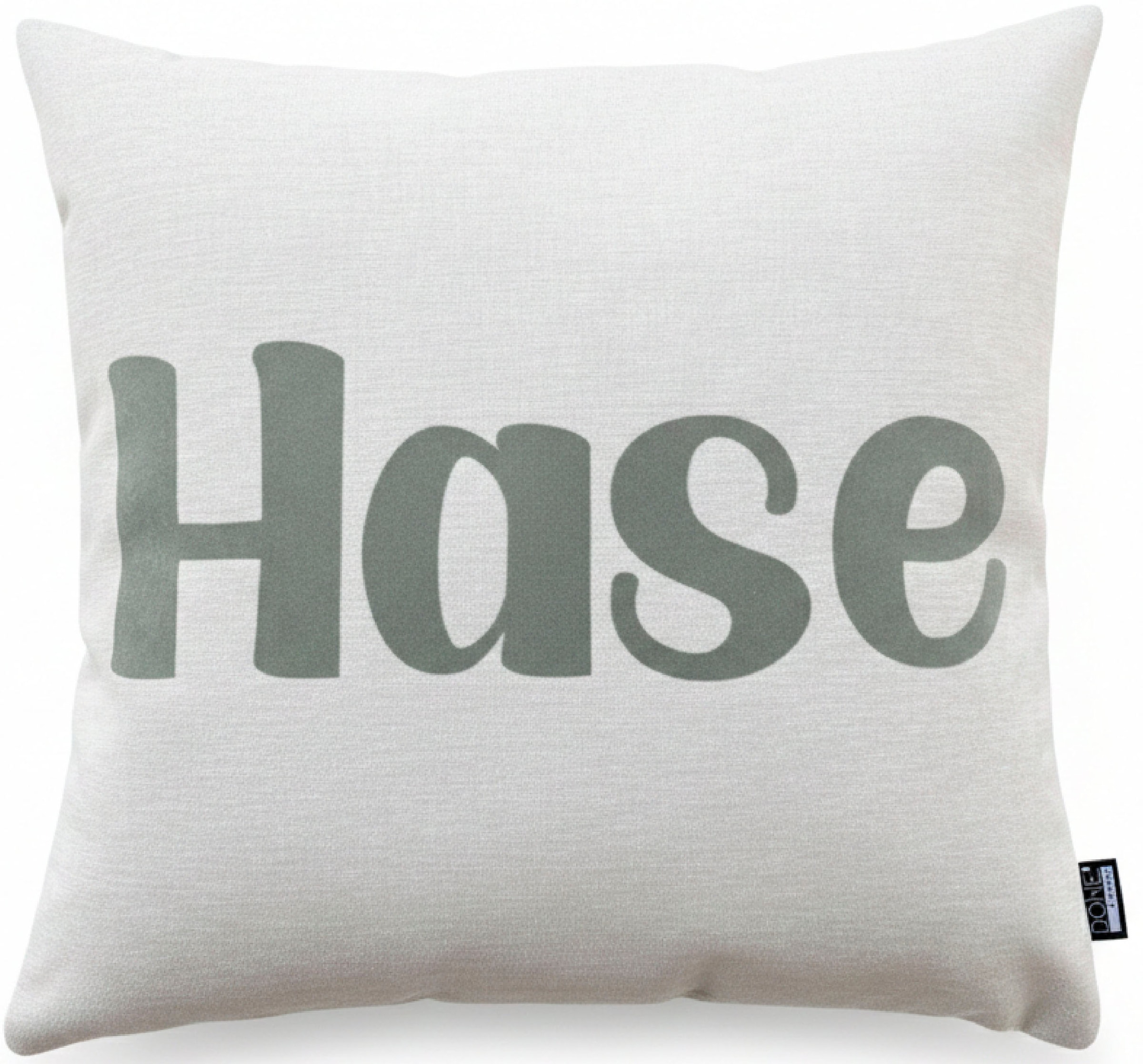 Image of done. Dekokissen "HASE" Weicher Chenille-Stoff Kuschelige Beflockung