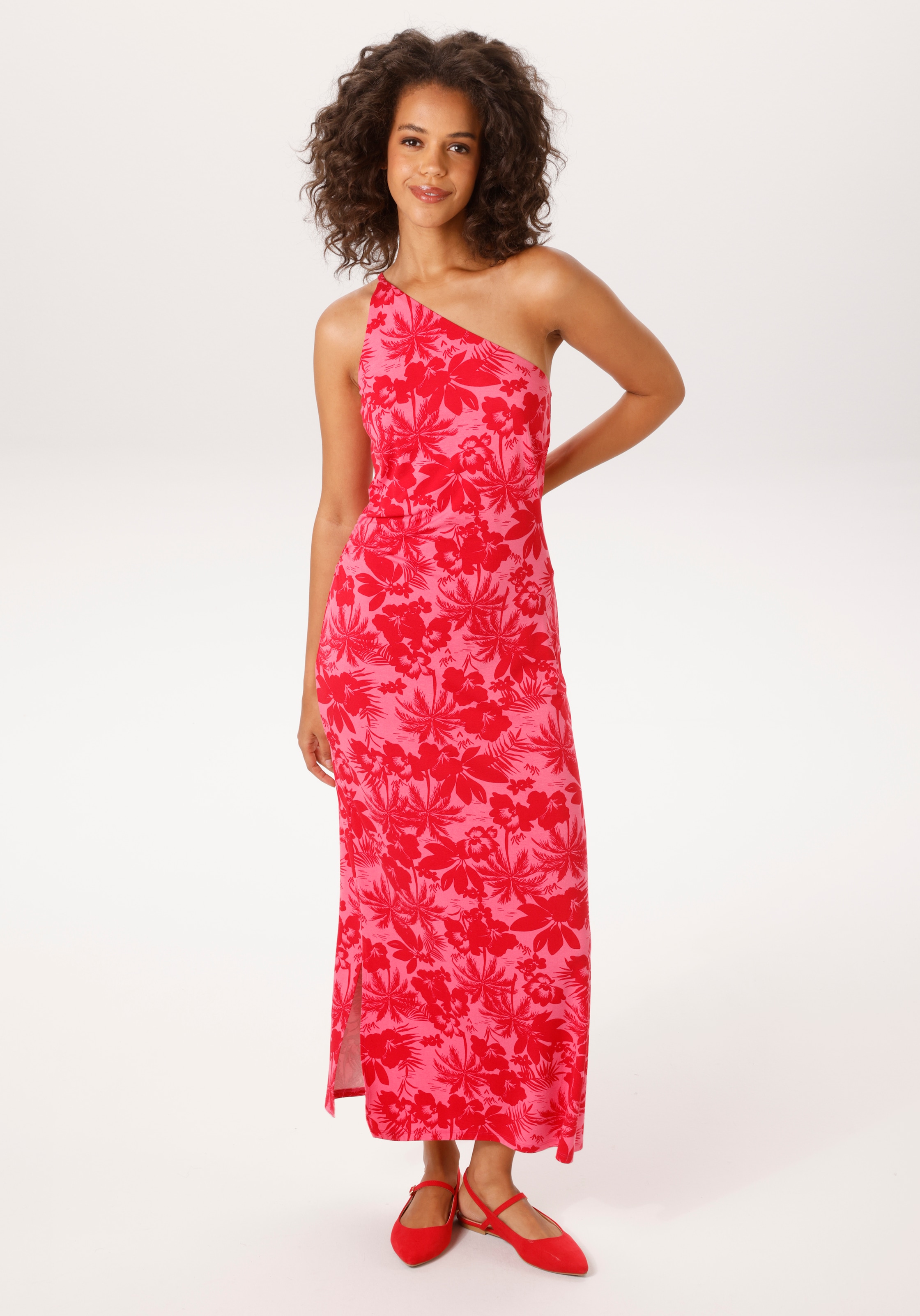 Image of Aniston CASUAL Sommerkleid in modischer One-Shoulder-Form
