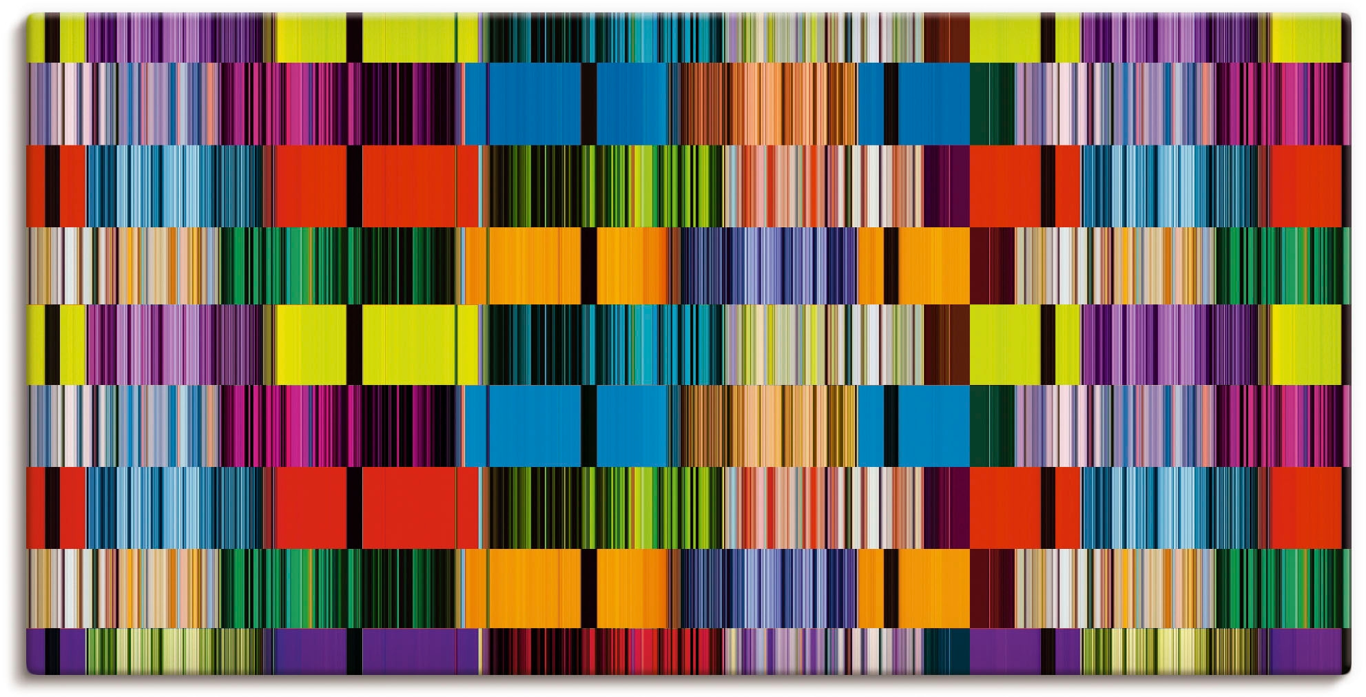 Image of Artland Leinwandbild "Bunte Streifen" Muster 1 Stk. tlg. auf Holzrahmen gespannt