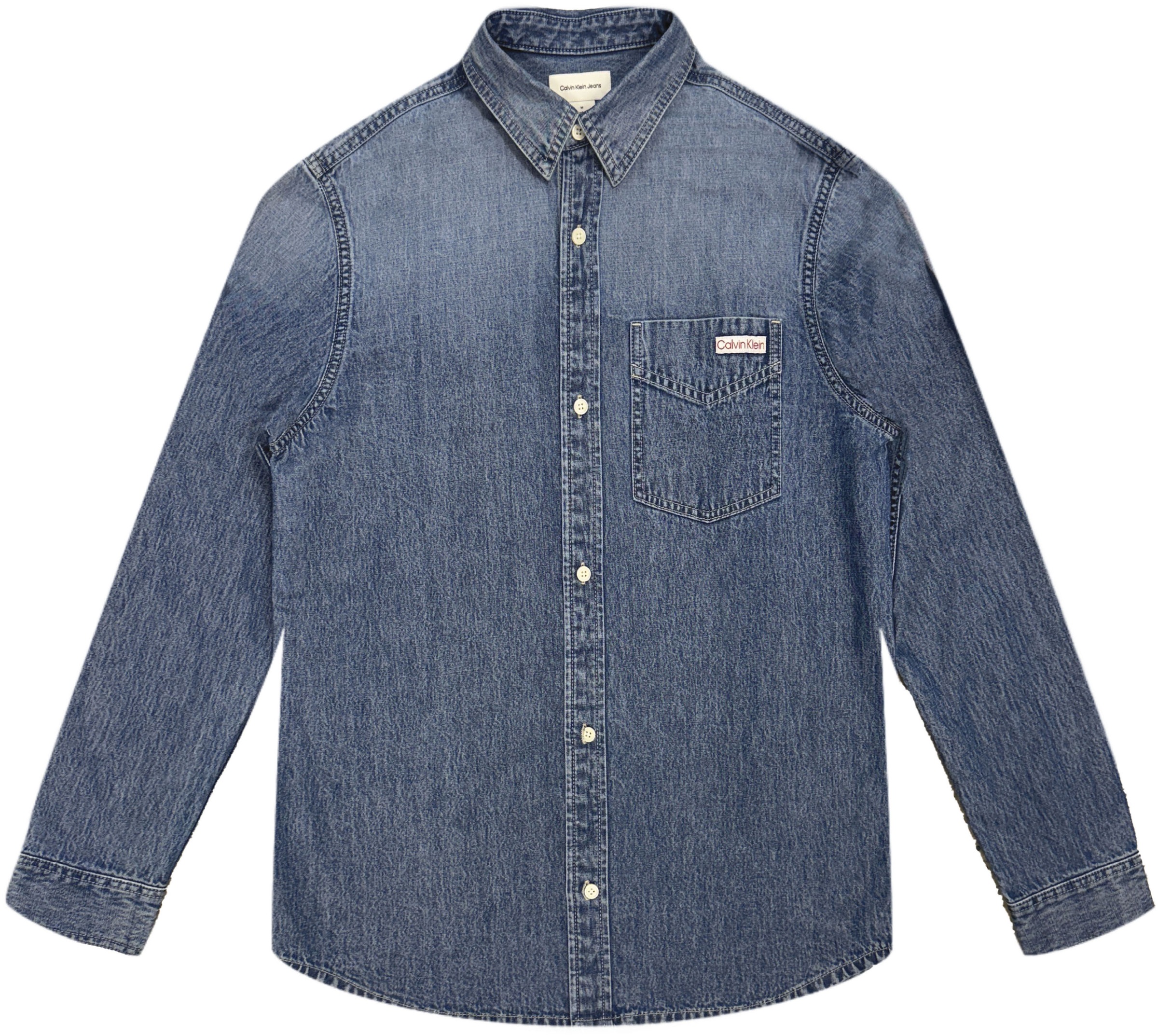 Calvin Klein Jeans Chemise en jean »VINTAGE INDIGO« Regular fit mit Rundhalsausschnitt