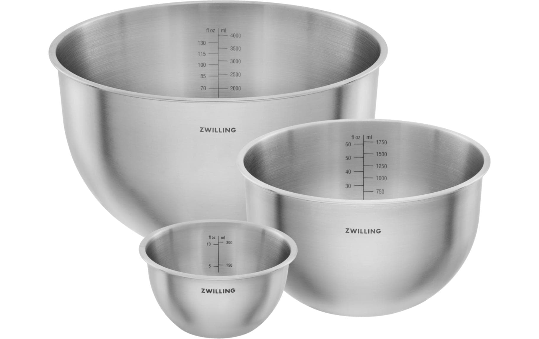 Zwilling Bol »Fresh &Save BOWLS« 3 aus acier inoxydable ensemble de bols en acier inoxydable, empilable, 3 pièces, S/M/L
