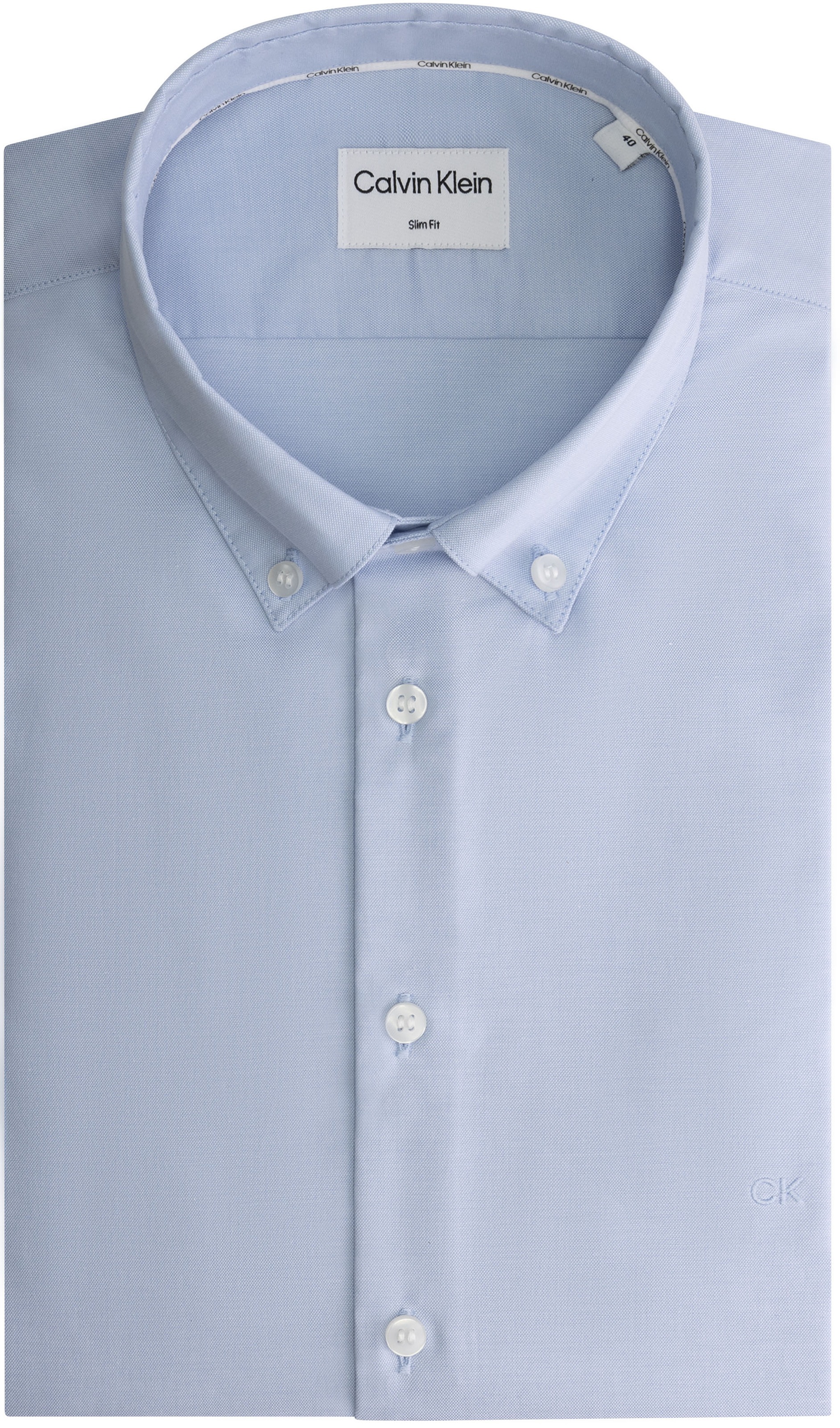Calvin Klein Langarmhemd »OXFORD SOLID SLIM SHIRT«, mit Logoprägung