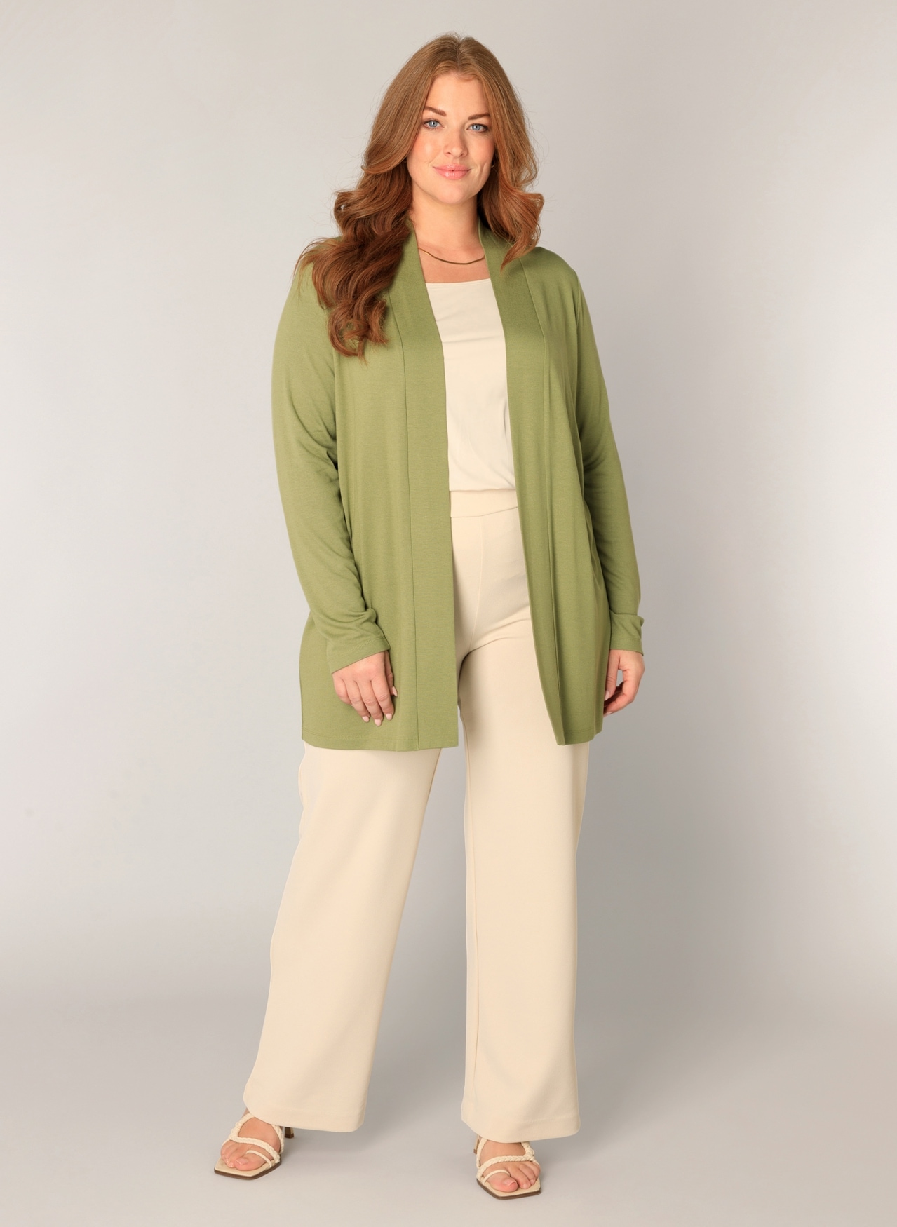 Base Level Curvy Veste en tricot »Ayla« im verschlusslosen Design