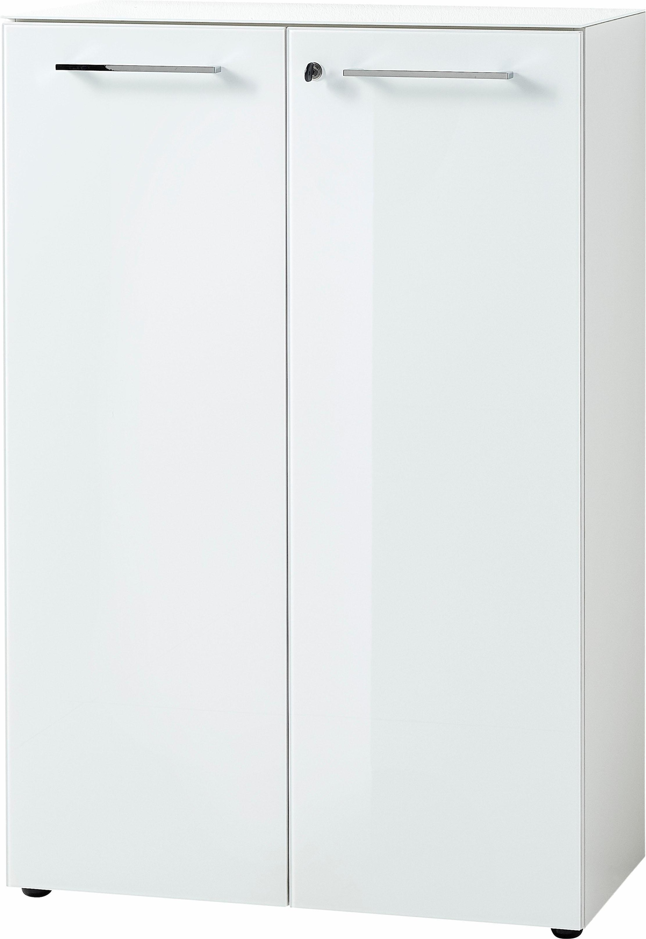 Image of GERMANIA Aktenschrank "Monteria" in 2 Höhen, Breite 80 cm, abschliessbar, Türen mit Glasauflage, ESG,Made in Germany