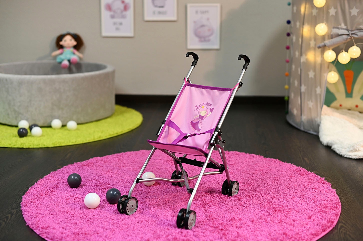 Knorrtoys® Puppenbuggy »Sim - princess pink«