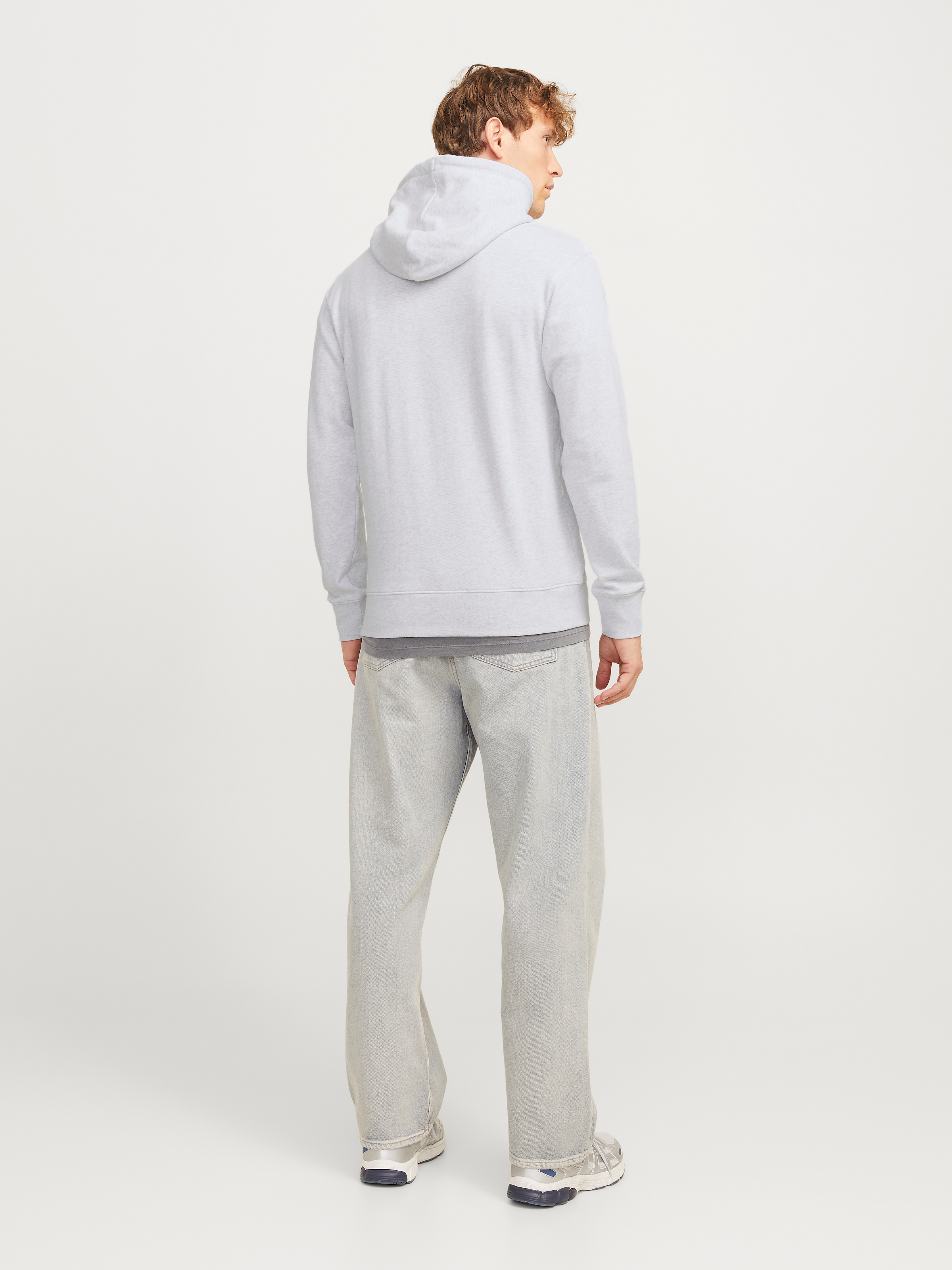Jack & Jones Kapuzensweatshirt »JJBEAU – Sweater mit Logodruck, Slim Fit und Baumwolle«, unifarben, modisch, slim fit, angeraute Sweatware, Kapuze