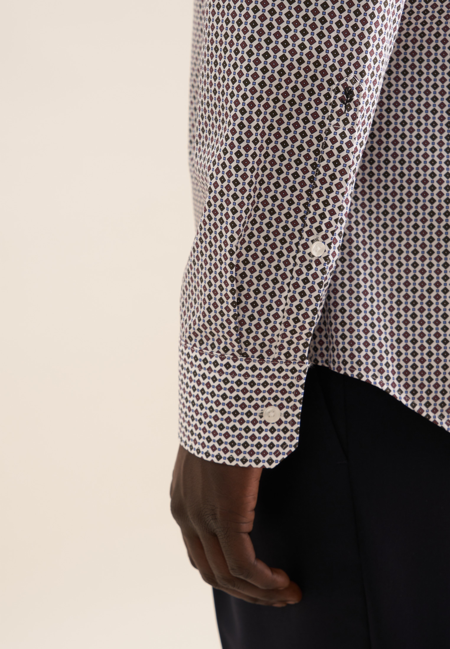 seidensticker Businesshemd »Slim« Slim 1/1 Kentkragen Druck