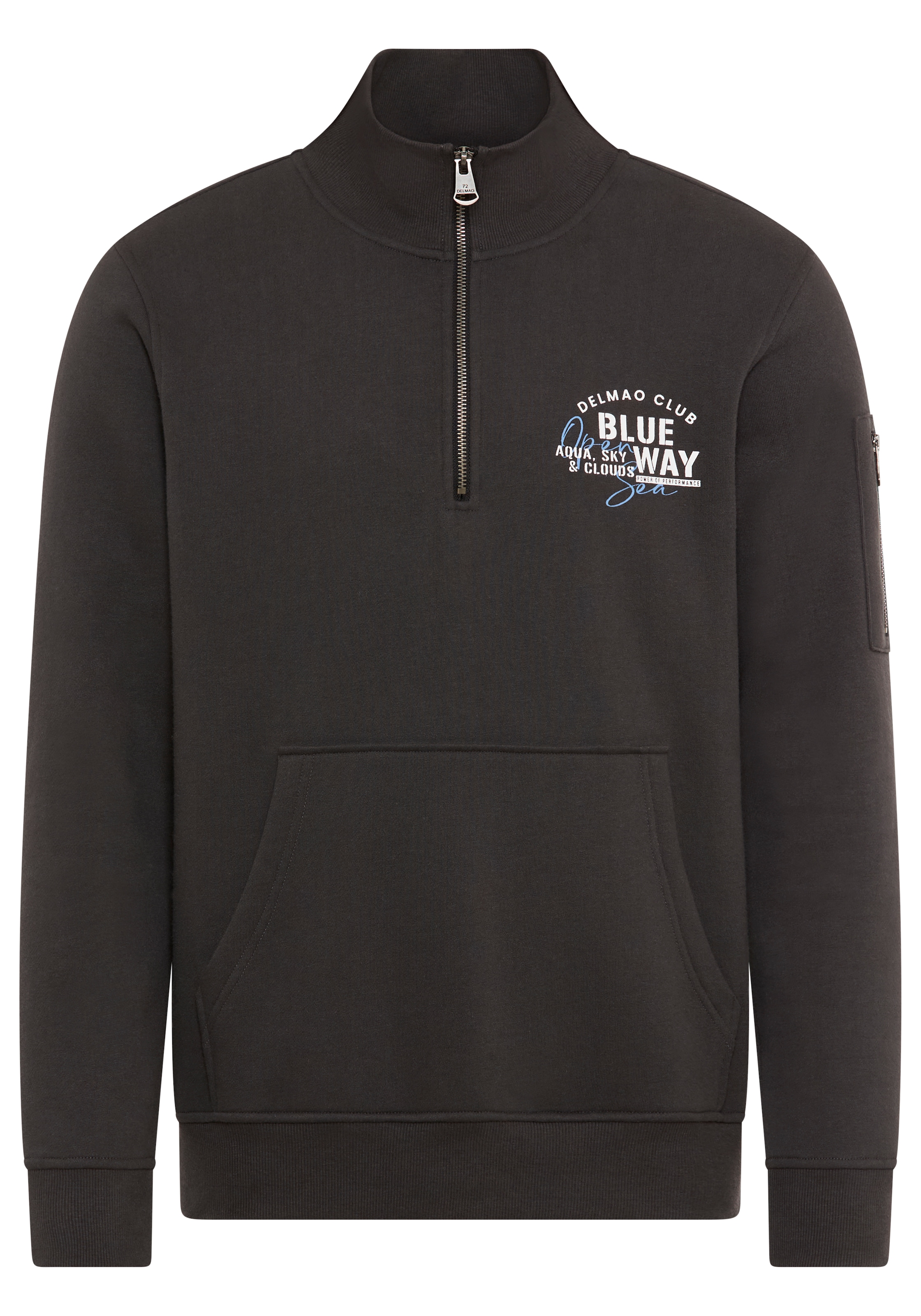 DELMAO Sweat-shirt »Troyer«, avec poche moderne sous le bras
