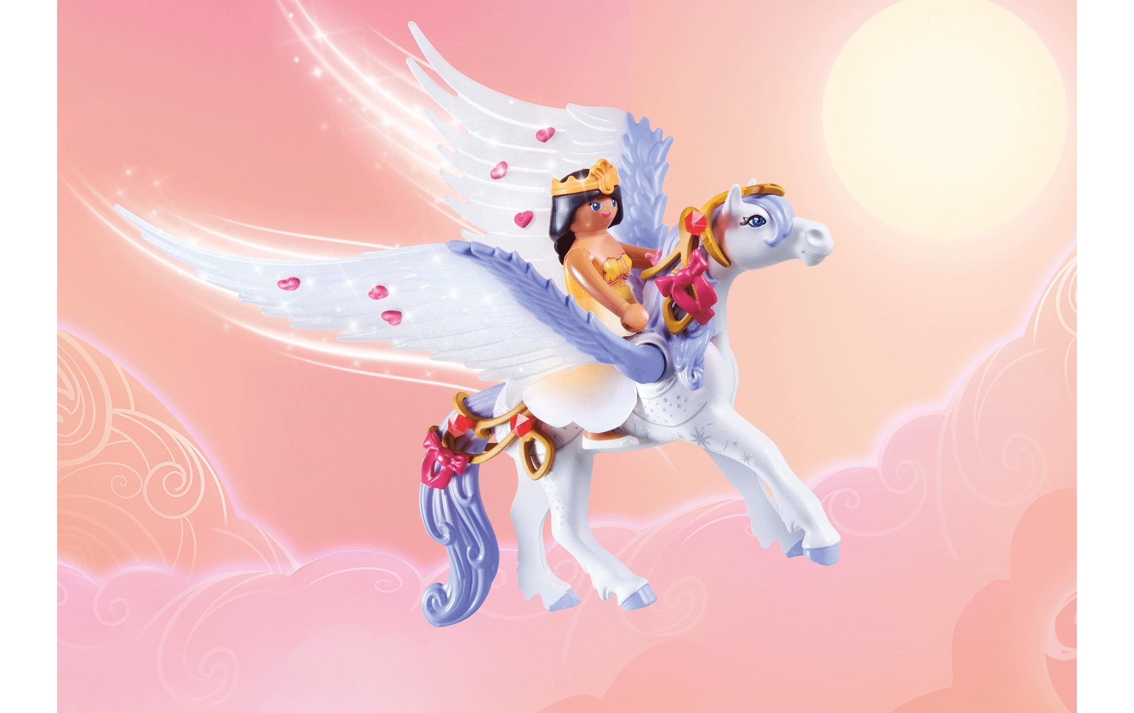 Playmobil® Spielbausteine »Princess Magic Himmlischer Pegasus mit Regenbogen 71361«, (85 St.)