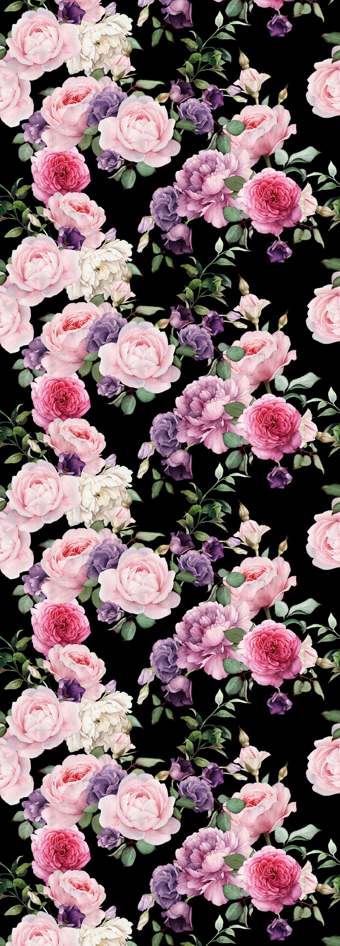 Image of queence Vinyltapete "Isa" Motiv bedruckt botanisch floral gemustert natürlich glatt 90x250cm, selbstklebend, kinderleichte Anbringung, Sticker