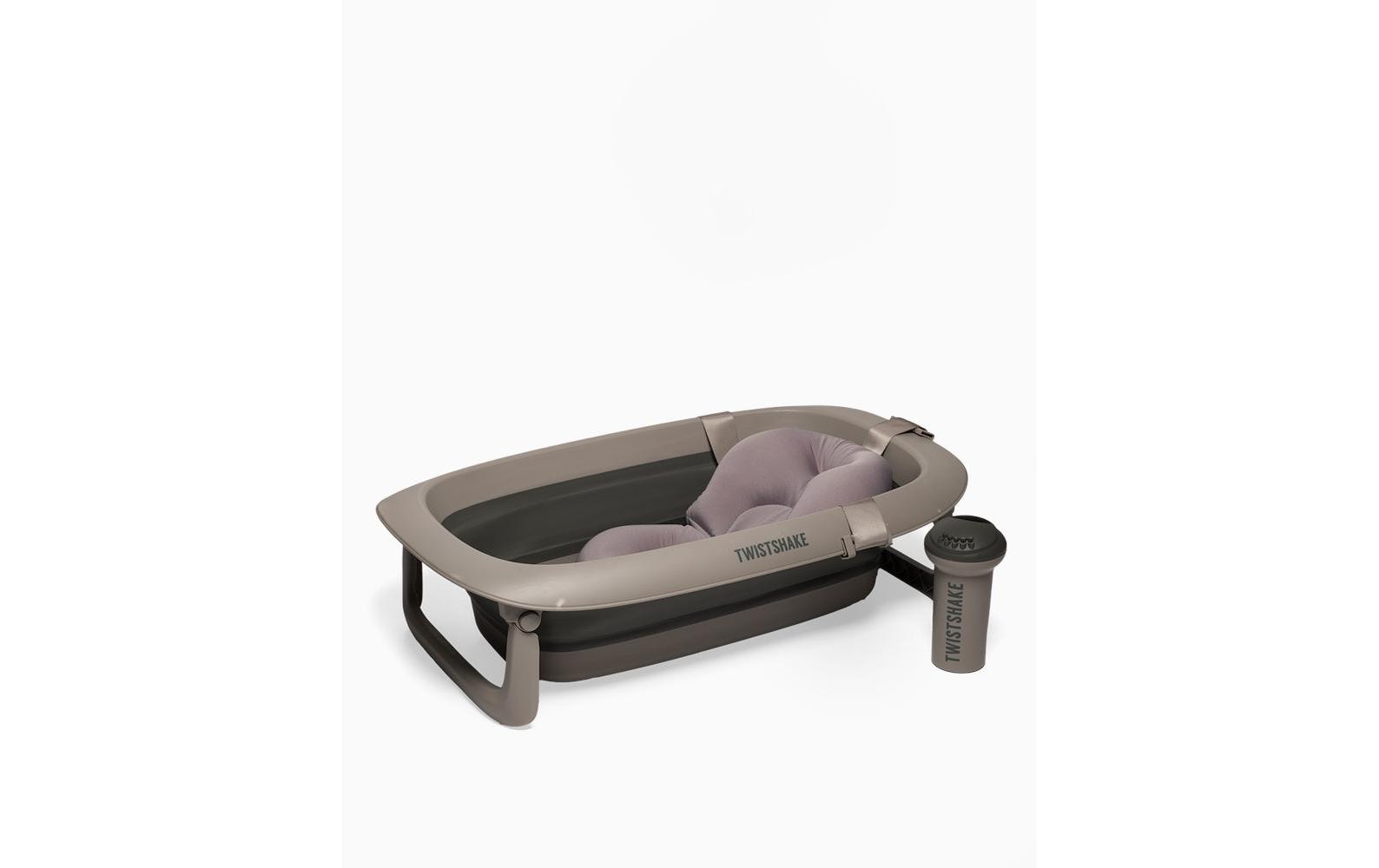   Babybadewanne »Twistshake Baby + Kissen & Rinser Faded« Höhe 20 cm Faltbare Badewanne für bis zu 4 Jahre