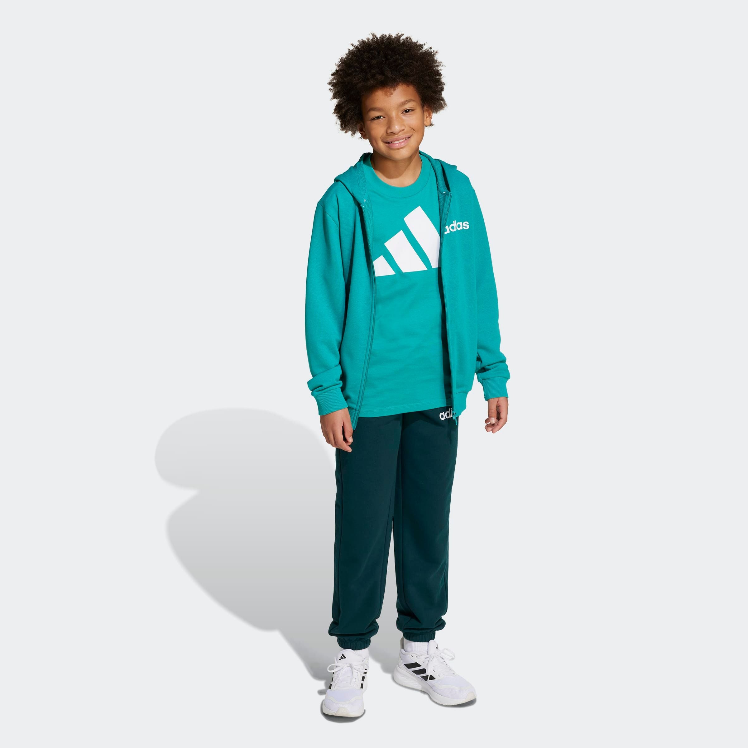 adidas Sportswear Trainingsanzug »J LIN FT TS 220«, (2 tlg.)