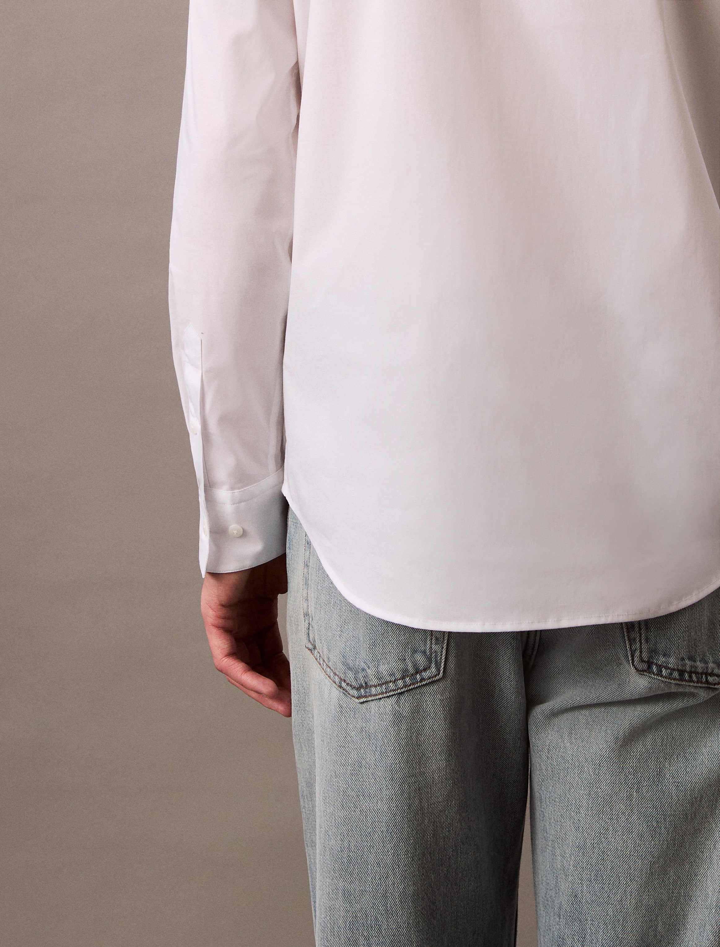 Calvin Klein Langarmhemd »LS SOLID STRETCH SLIM SHIRT«, in Unifarbe
