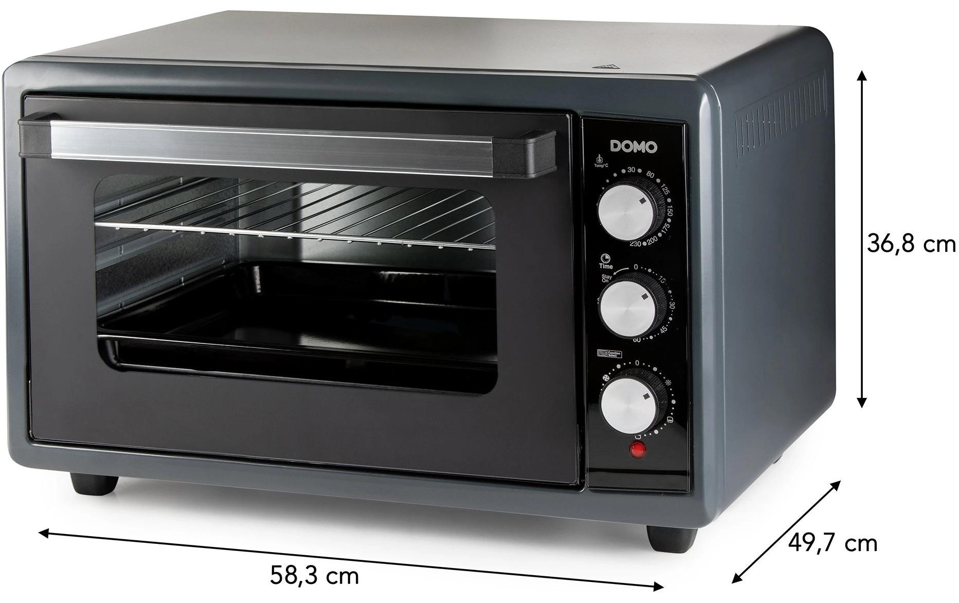 Domo Mini-four »DO808GO 50 l« zum Backen, Braten, Grillen, Heissluft, Ober-/Unterhitze