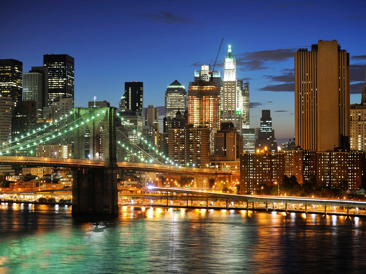 Fototapete »New York bei nacht«