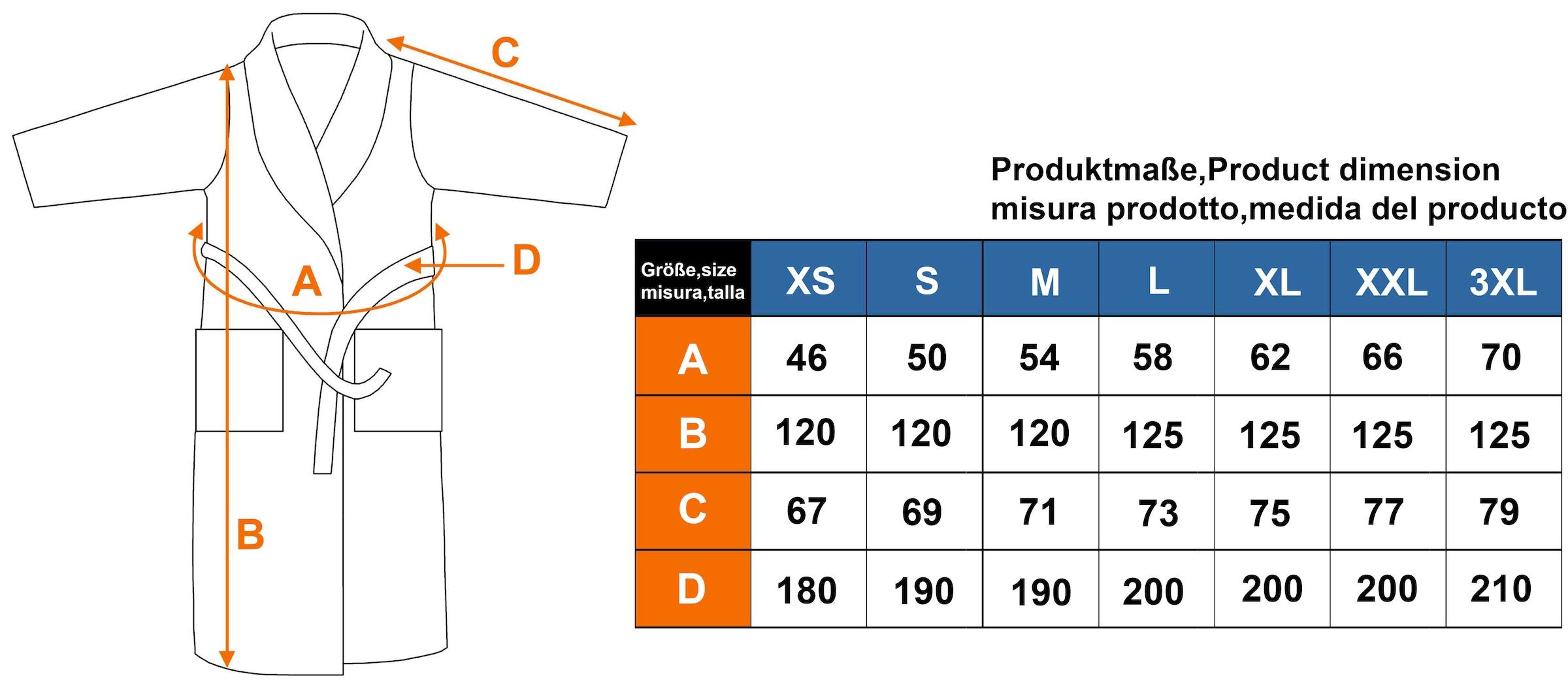Bruno Banani Damenbademantel »Clement, ideal für Sauna & Spa, Hotelbademantel, Morgenmantel«, (1 St.), 100% Baumwolle, einfarbig, glänzende Streifen-Bordüre, Taschen, XS-3XL