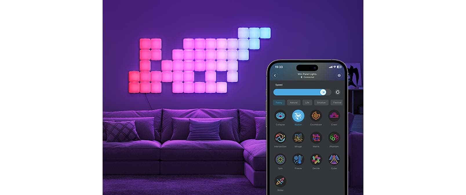 Govee LED Deckenleuchte »RGBIC-Segmentfarben«