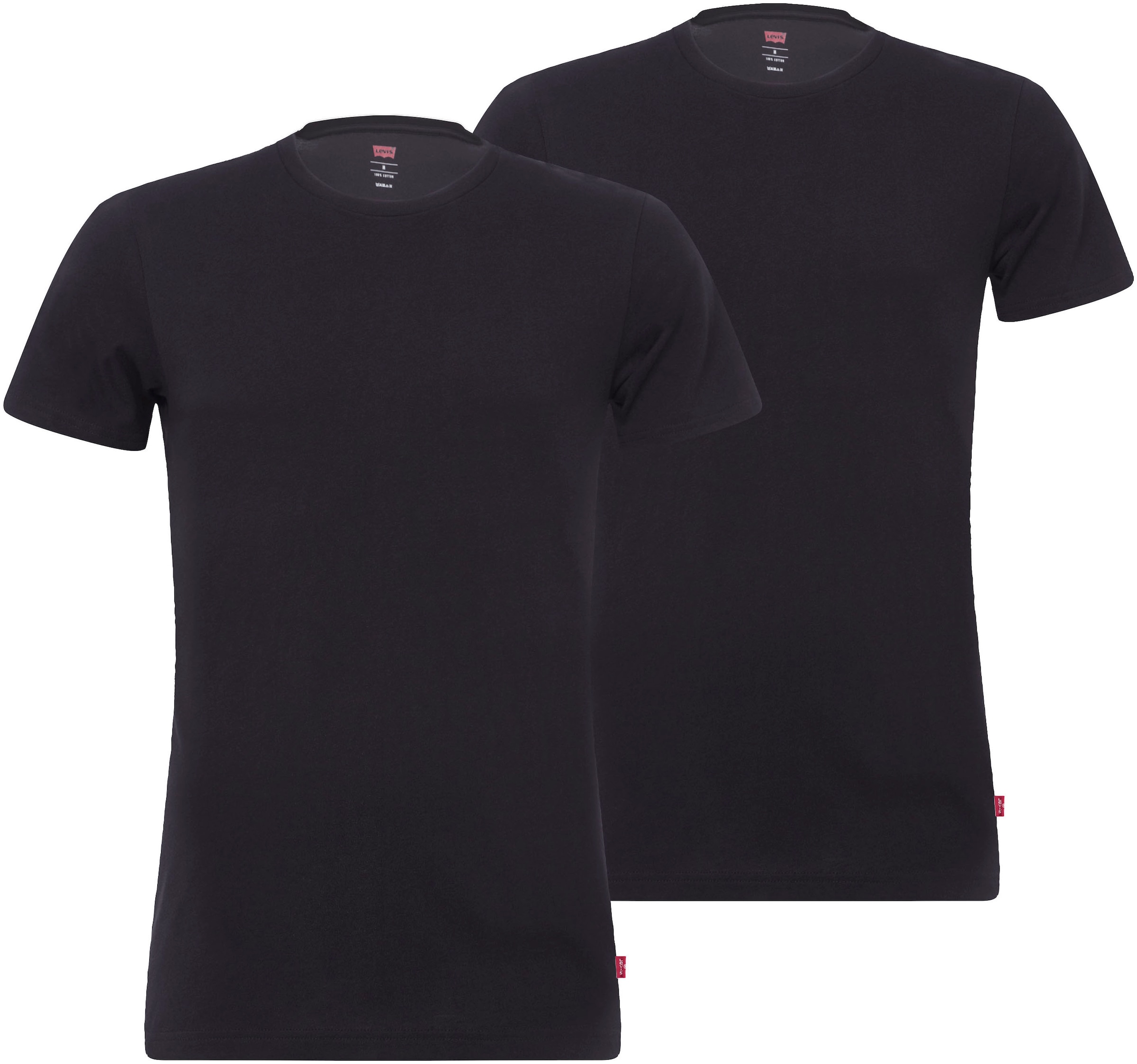 Levi's® T-Shirt, (2er-Pack), Rundhalsausschnitt, Kurzarm, Cotton-Mix, elastisch