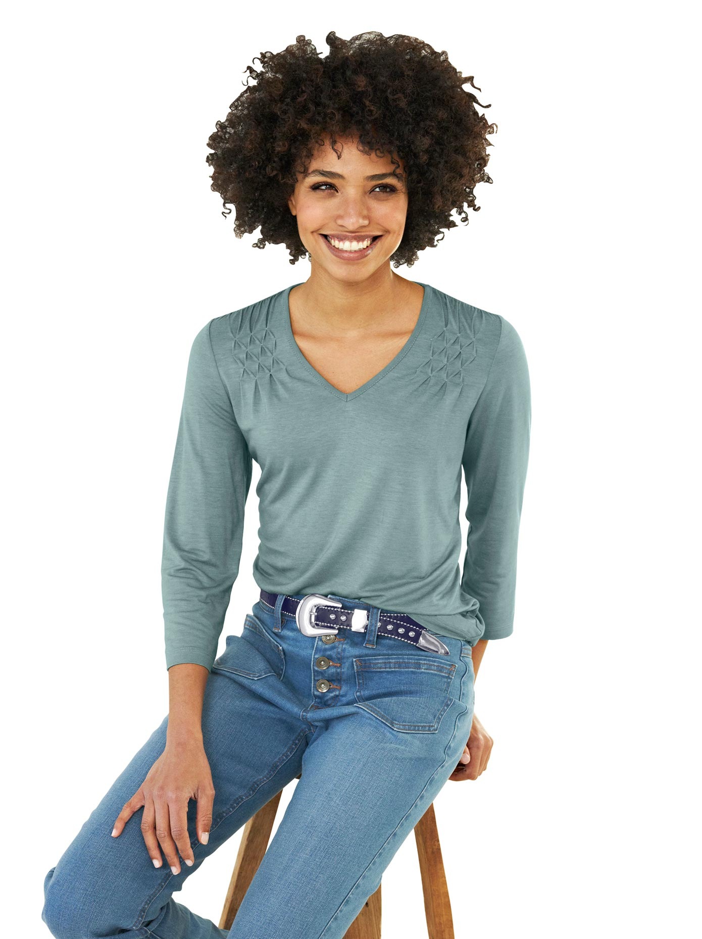 Image of LINEA TESINI by Heine V-Shirt »Shirt«, (1 tlg.) bei Ackermann Versand Schweiz