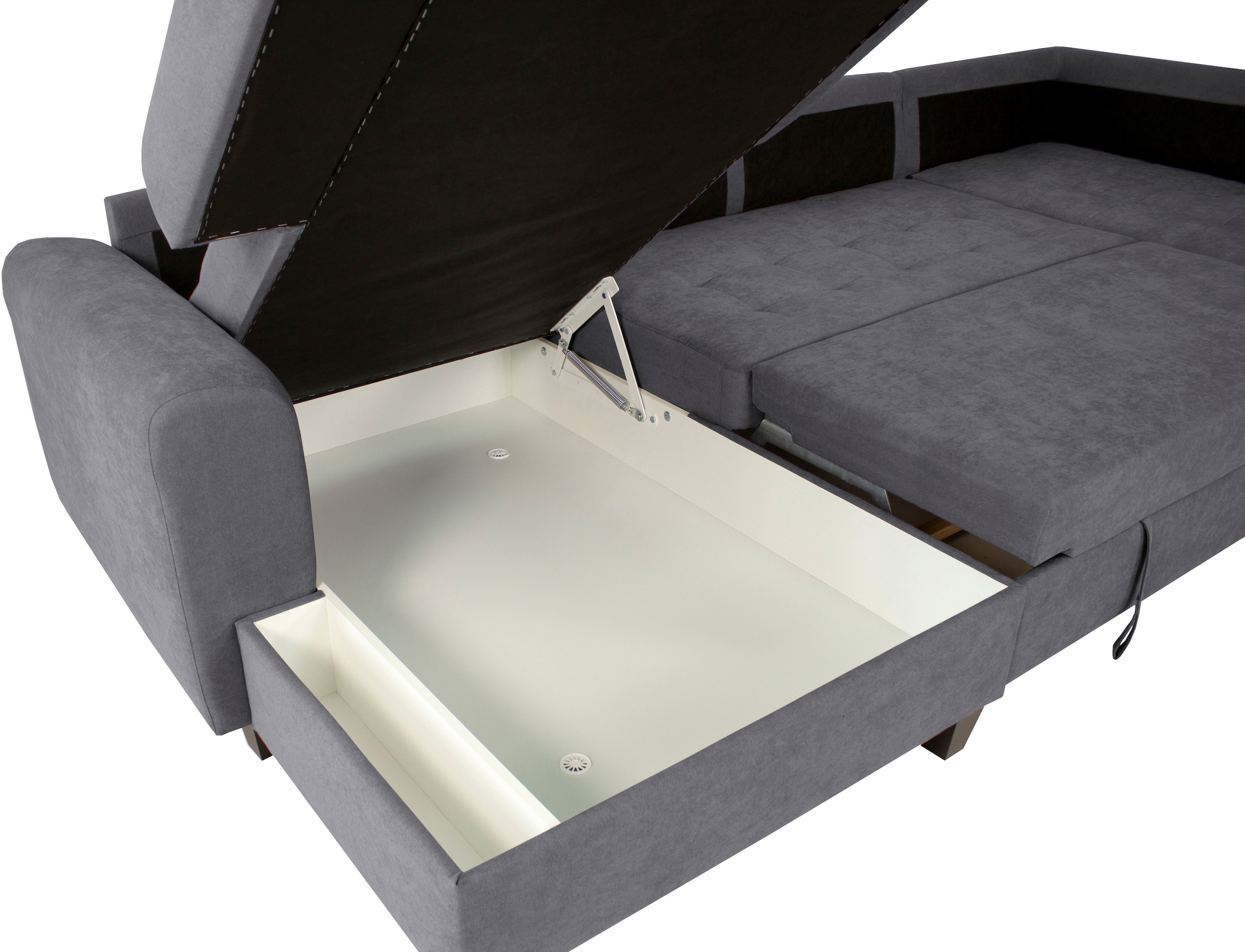 Trends by HG Paysage de salon »Moritz, U-Form« inkl. Bettfunktion und Bettkasten, inkl. 2 Zierkissen