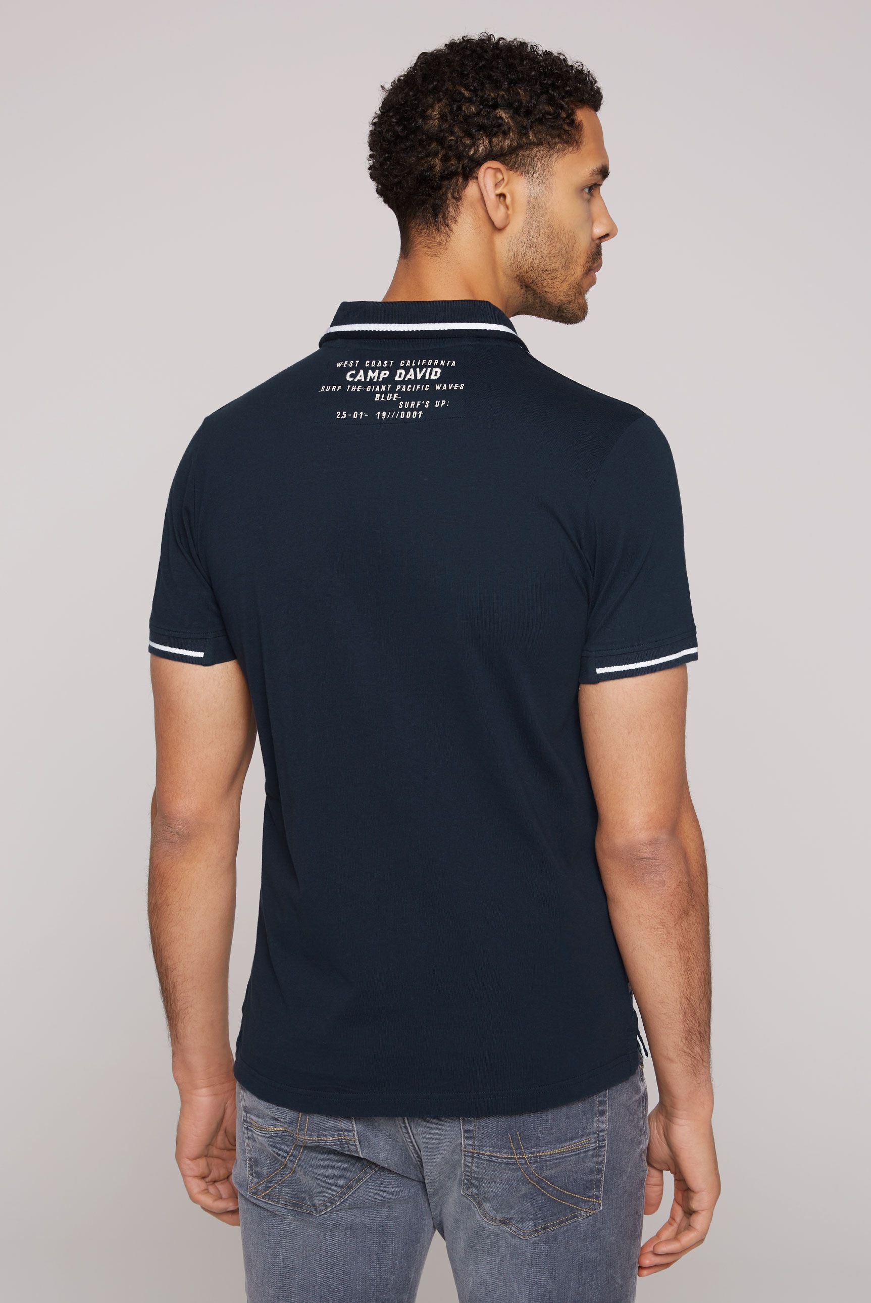 CAMP DAVID Poloshirt, mit kontrastreichen Details