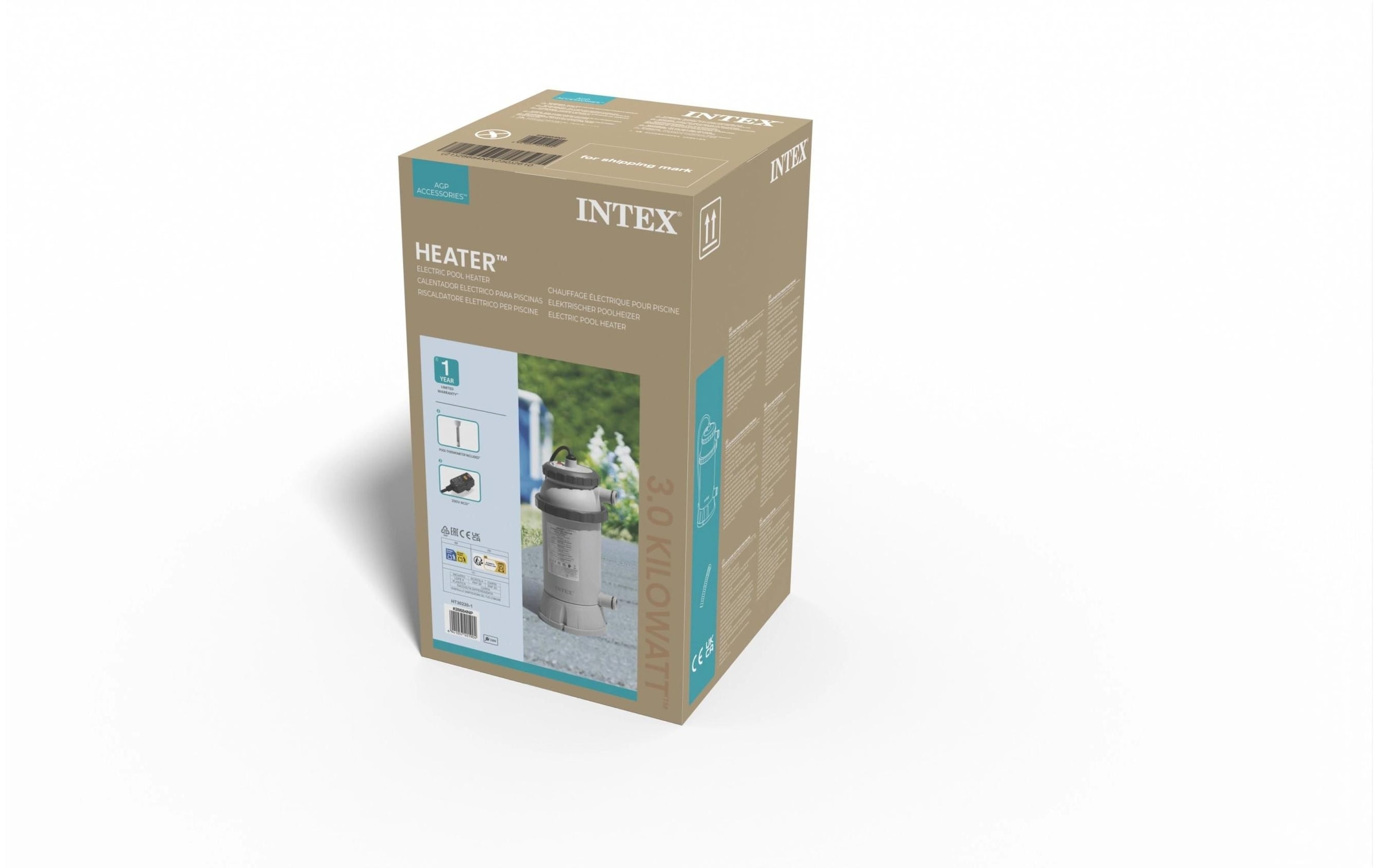 Intex Pompe à chaleur de piscine »Pool Heizung (RCD)« pour Easy Set et piscines rondes jusqu’à 4,57 m de diamètre