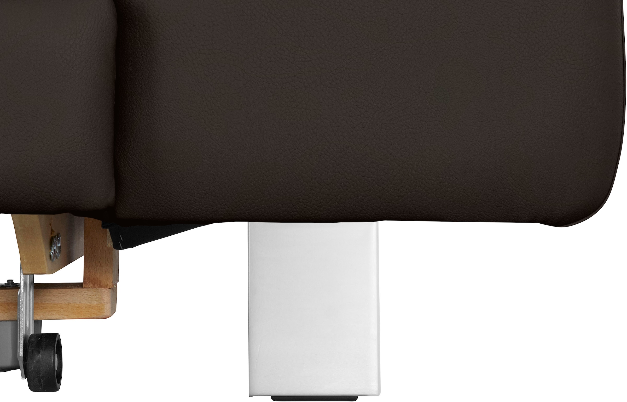 COTTA Ecksofa »Driver L-Form, B: 268 cm, moderne Couch mit Wellenunterfederung, Leder« Kopfteilverstellung, opt. Schlaffunktion + XL Bettkasten, LF:191x129cm