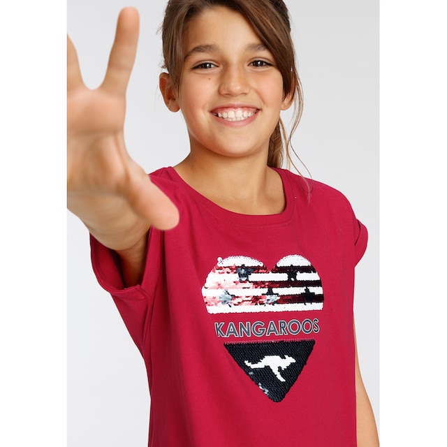 ✌ KangaROOS T-Shirt »Wendepaillette Herz« Acheter en ligne | Sweatkleider
