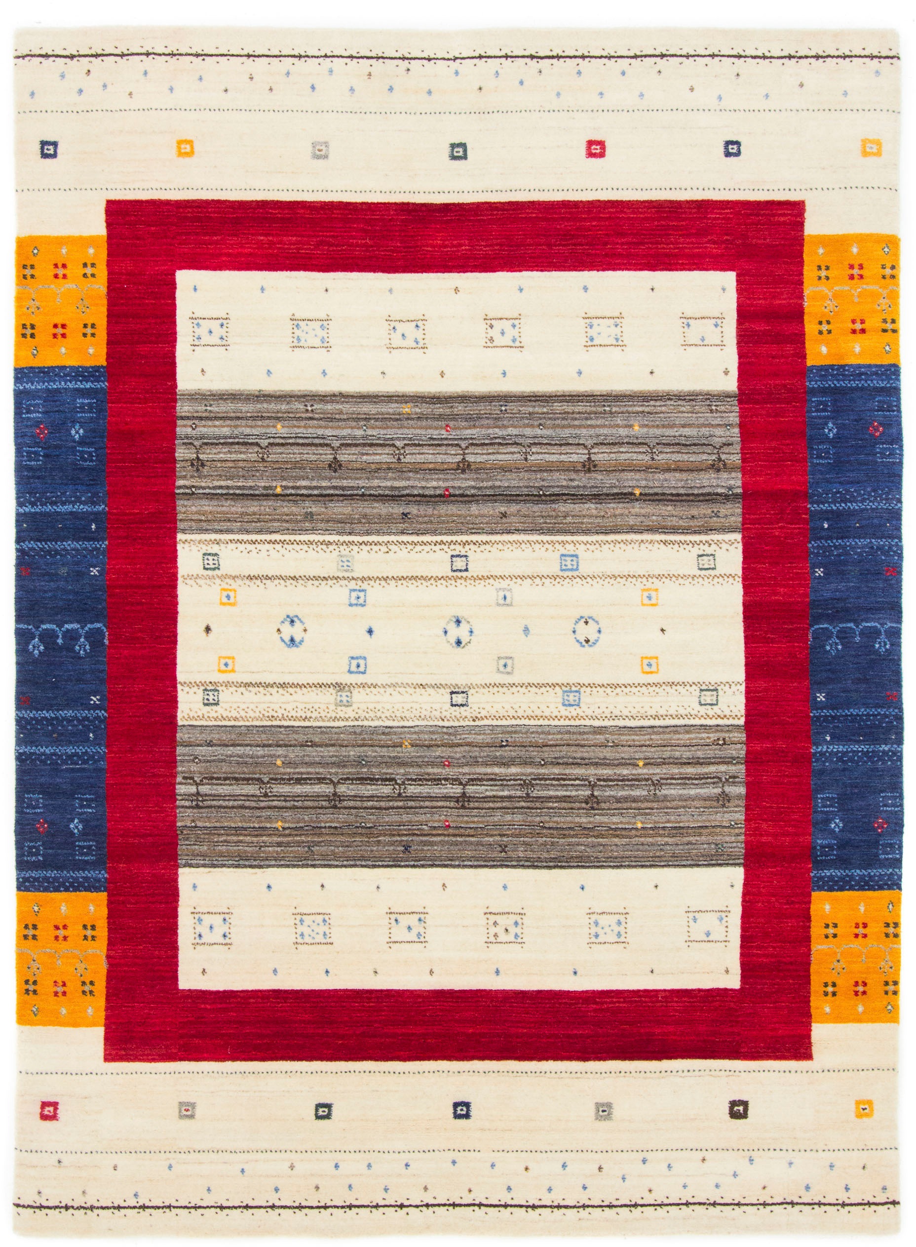 Image of carpetfine Wollteppich »Gabbeh Sofia«, rechteckig, 15 mm Höhe, reine Wolle, sehr weicher Flor, Wohnzimmer bei Ackermann Versand Schweiz