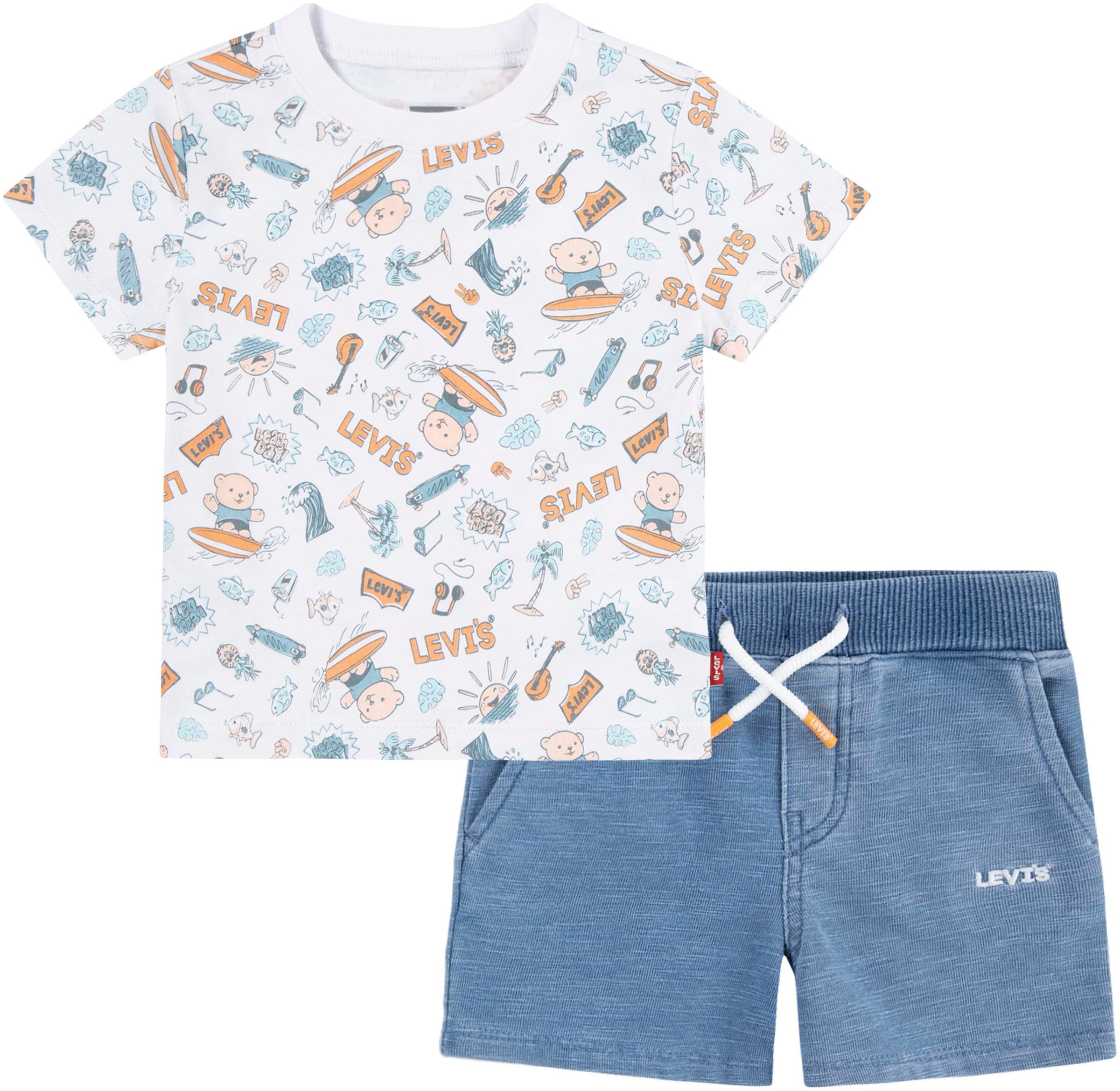 Shirt & Shorts »Surfing Doodle«, (Set, 2 tlg.), for Baby BOYS