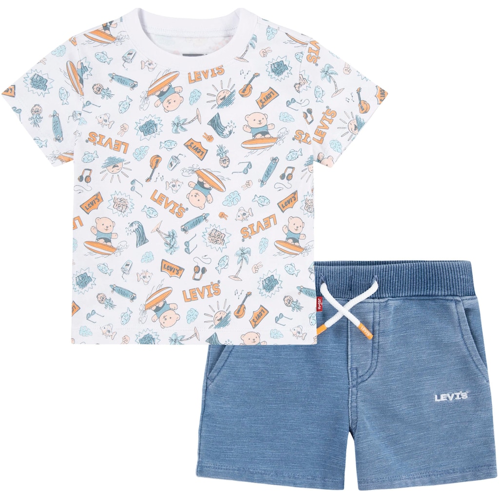 Levi's® Kids Shirt & Shorts »Surfing Doodle«, (Set, 2 tlg.)