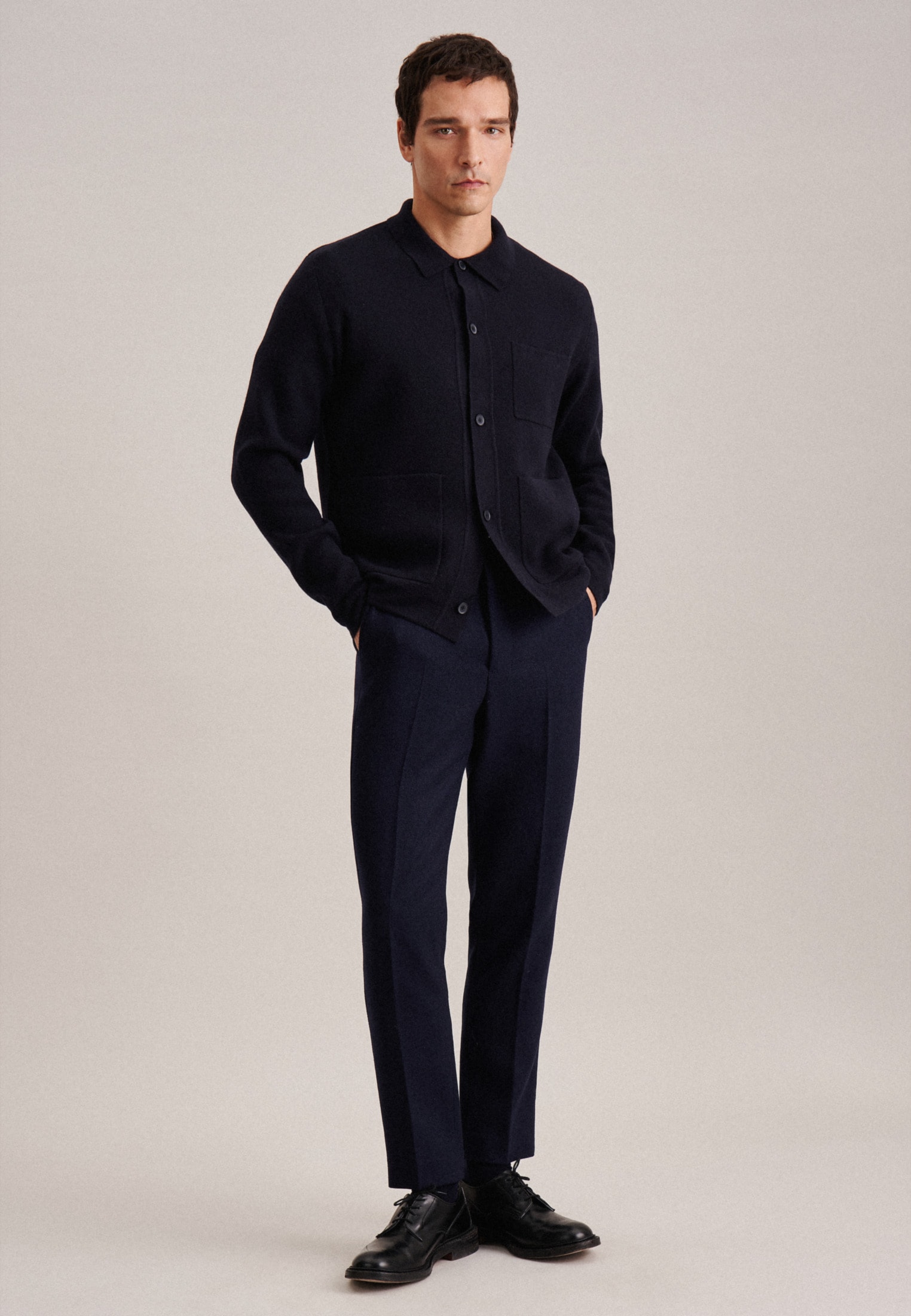 seidensticker Veste en tricot »Regular« Langarm Kragen Uni