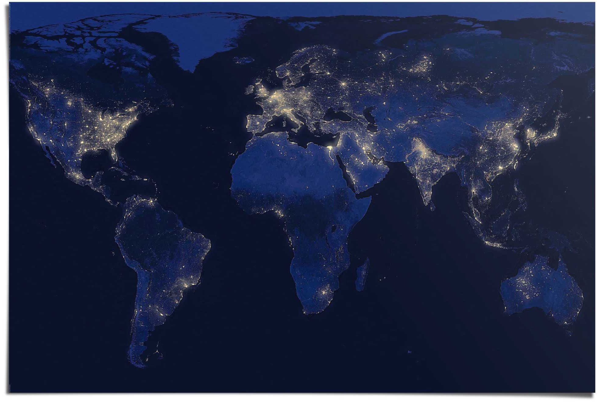 Image of Reinders! Poster »Die Welt bei Nacht«, (1 St.) bei Ackermann Versand Schweiz