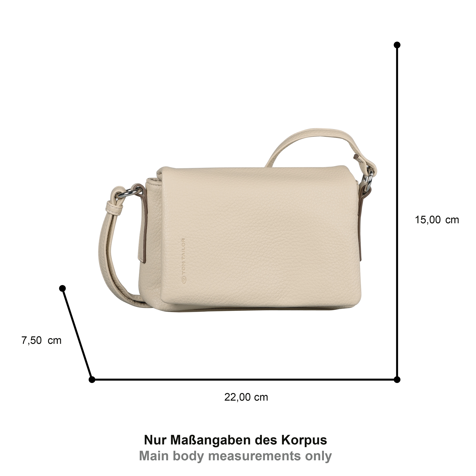 TOM TAILOR Sac à bandoulière »Lissi« besonders weiches Material lässig fallend mit trapzförmigen Schnitt