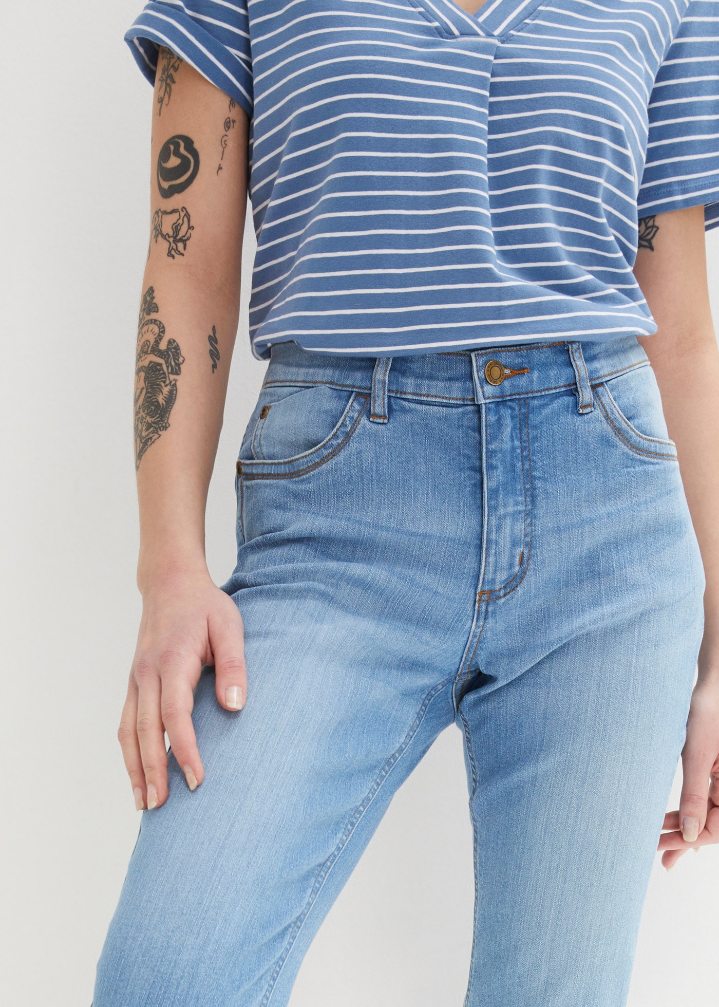 bonprix Caprijeans Slim Fit Passform, erhältlich in mehreren Grössen, mit Stretch-Anteil