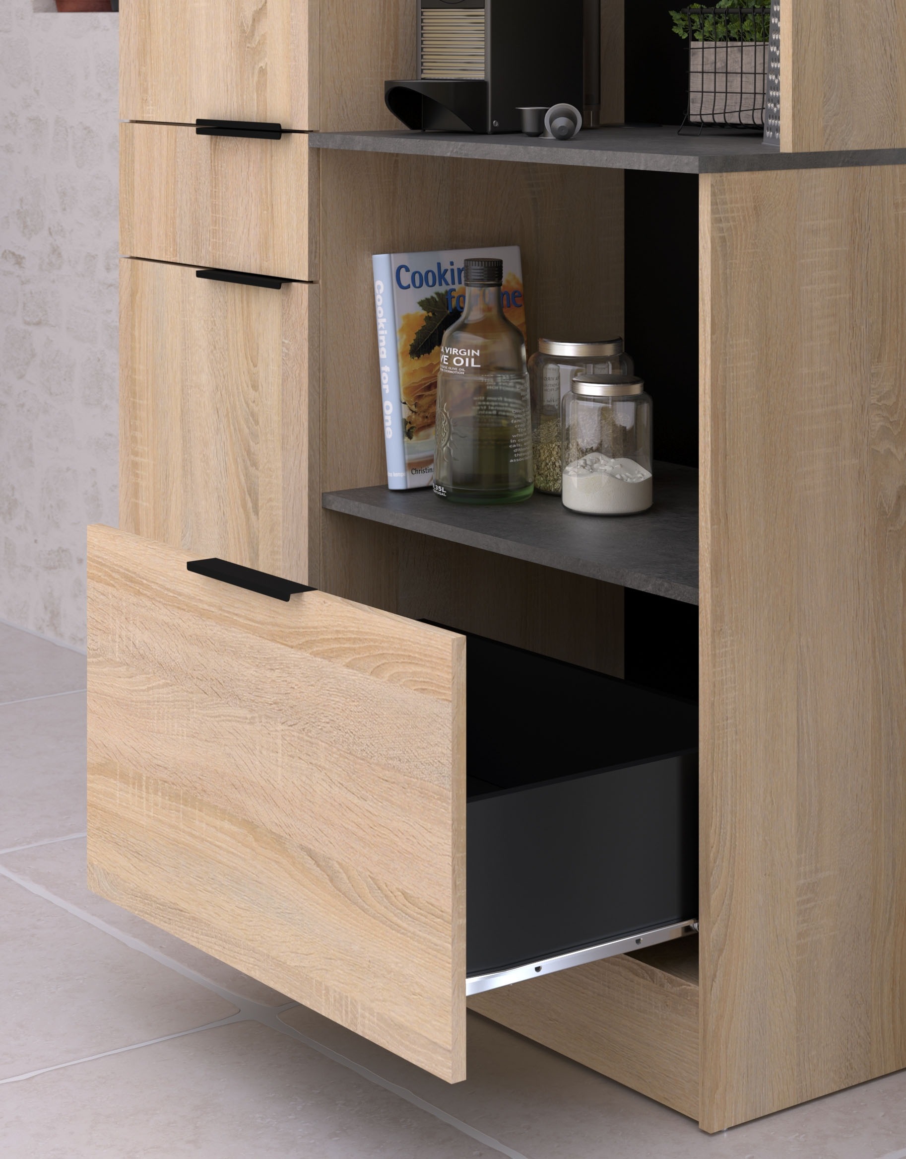 Parisot Schrank-Set »Fumay«, (Set, 2 St.), viel Stauraum, Kabeldurchlass