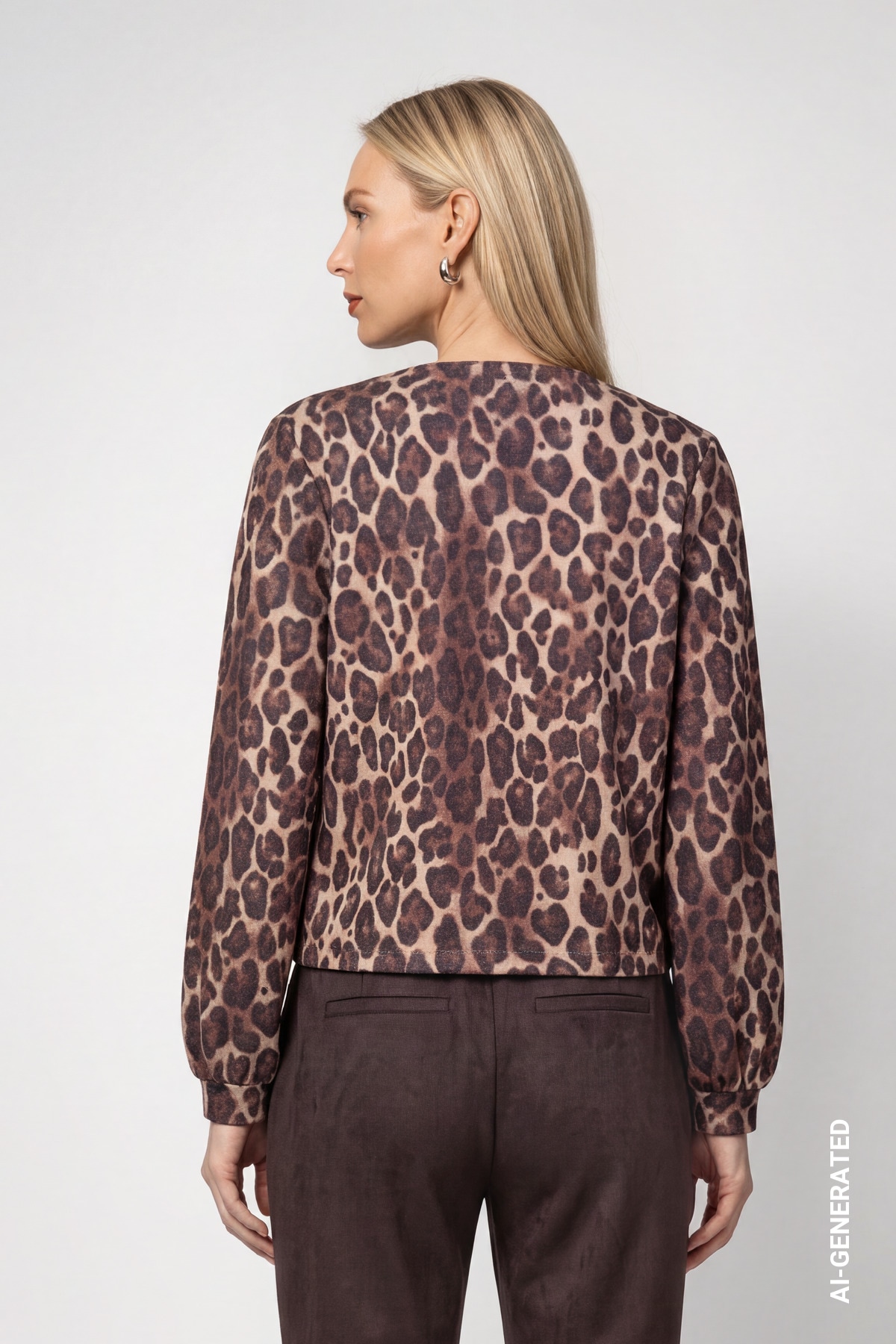 Monari Blusenjacke »Jacke Leo allover« ohne Kapuze Regular fit mit Leomuster