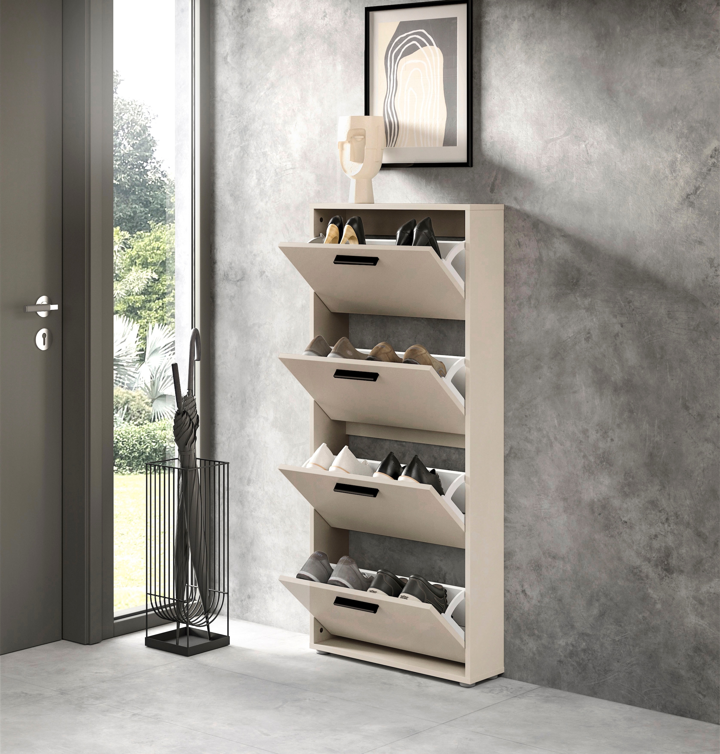 HBZ Basculeur de chaussures »Sam Schuhkipper, Schuhschrank BxHxT 59x136x17 cm« 1 cuis tlg. Breite 59cm, FSC-Mix Credit