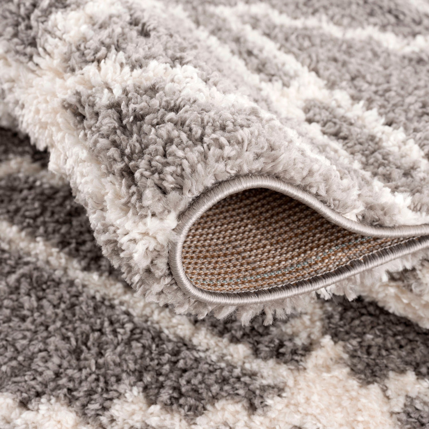 Carpet City Hochflor-Teppich »Pulpy 530«, rechteckig, besonders weich, mit Fransen, Geo-Muster