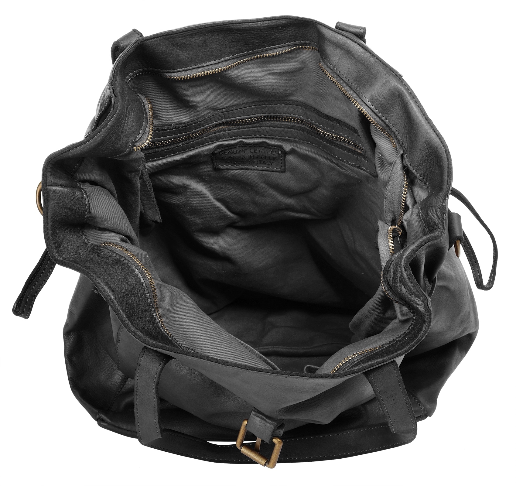 forty° Shopper, echt Leder, Made in Italy