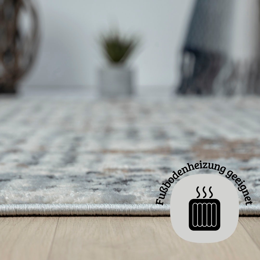 my home Teppich »Kaylan, LAGERRÄUMUNG!«, rechteckig, 8 mm Höhe, Kurzflor, modernes Design, pflegeleicht, Wohnzimmer