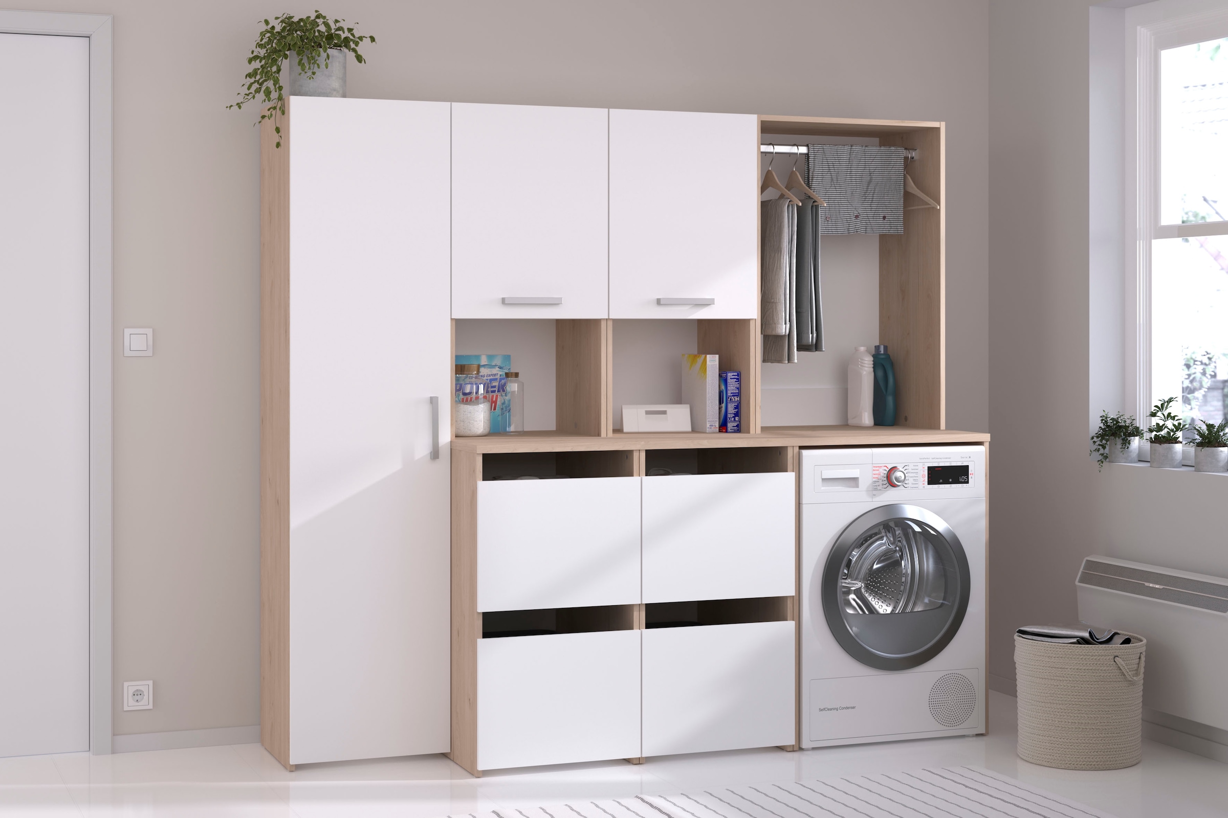 Parisot Mehrzweckschrank-Set »Laundry 2« Set, 3-teilig, 5 Stk. tlg.