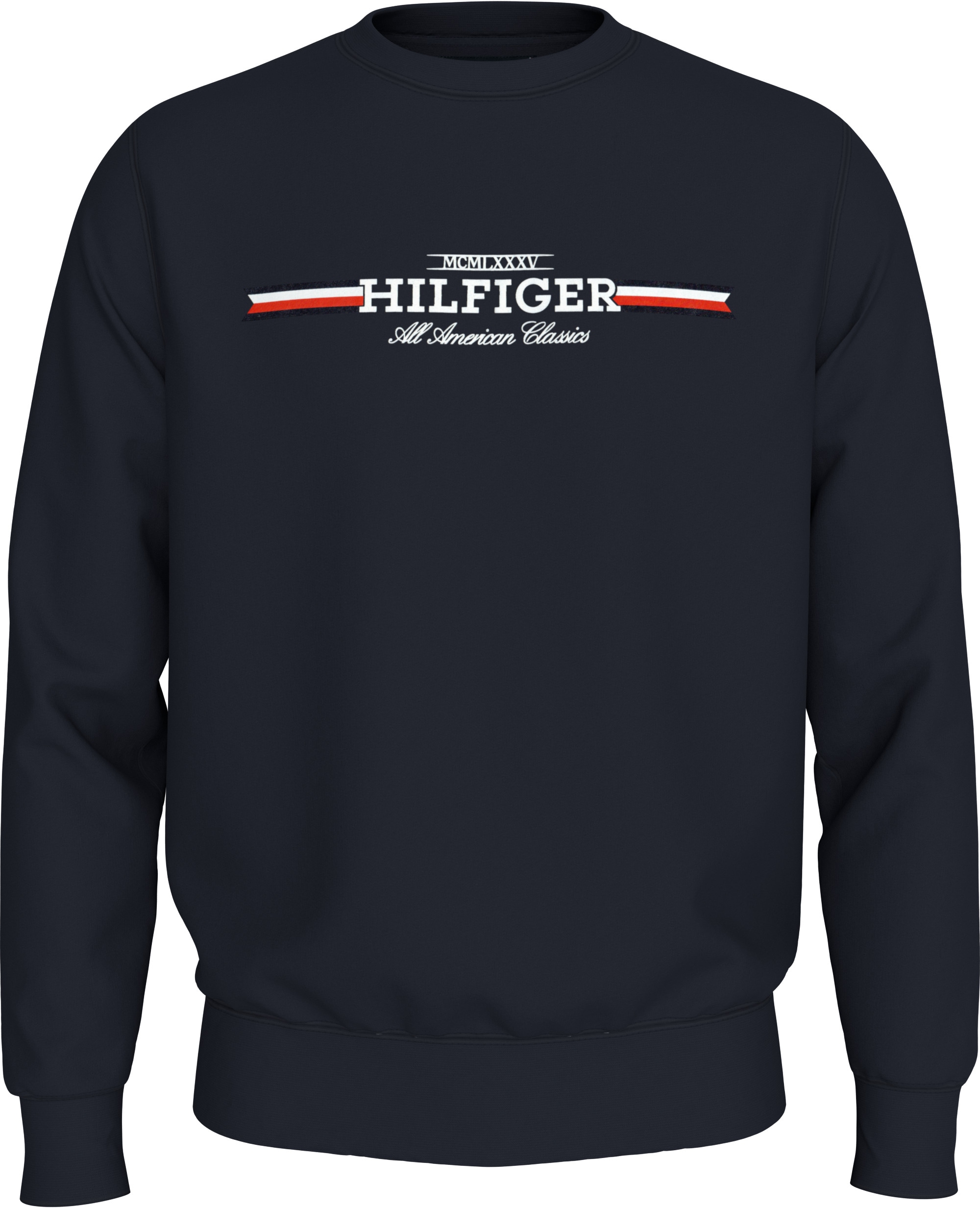 Tommy Hilfiger Sweatshirt »HILFIGER STRIPE SWEATSHIRT«, mit mehrfarbigen Print