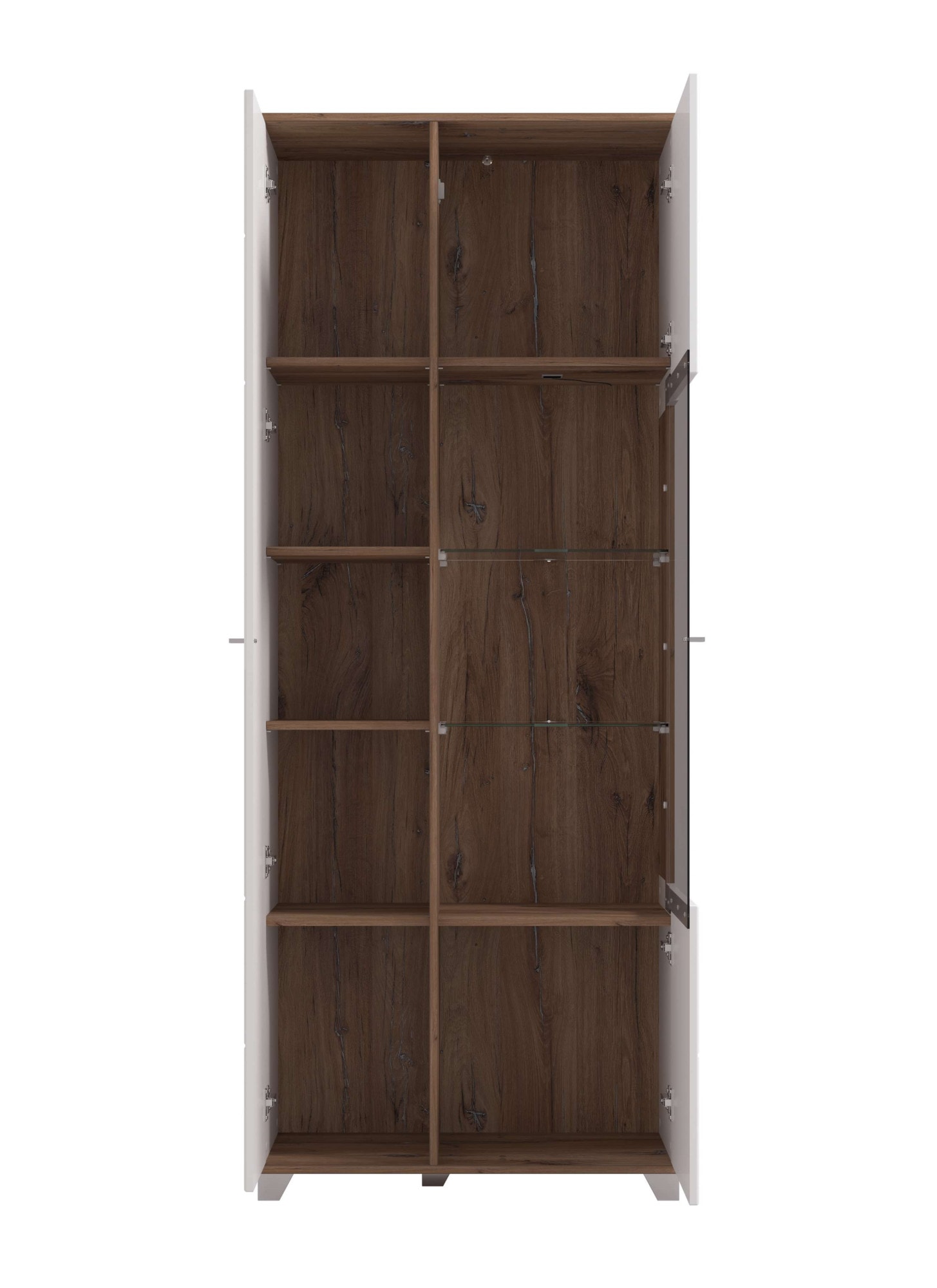 INOSIGN Vitrine »Burgundy Vitrinenschrank, Standvitrine, Showcase« Hochglanzfronten, Glastür, Komplettes Innenleben