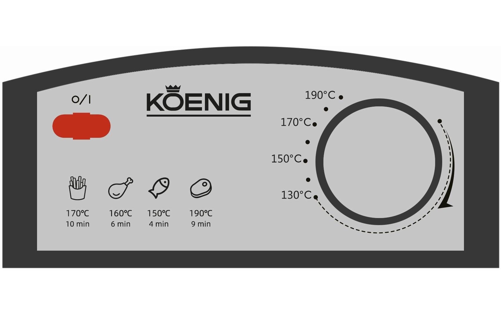 KOENIG Fritteuse »Inox, 1 kg«, 2000 W