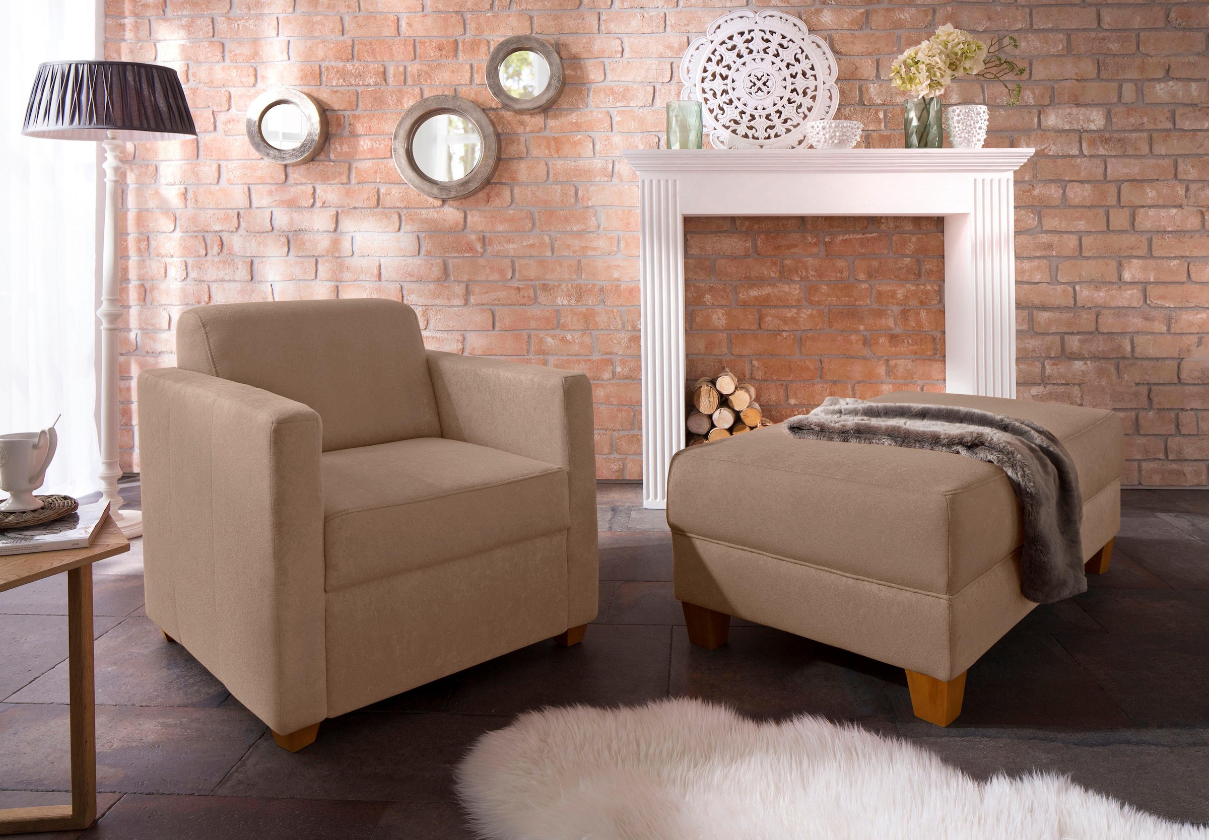 Home affaire Sessel »Belfort« mit Federkern