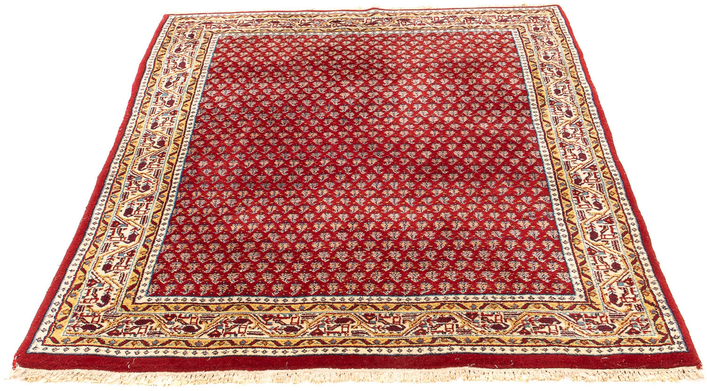 Image of morgenland Orientteppich »Mir - Indus - 175 x 123 cm - dunkelrot«, rechteckig, 12 mm Höhe, Wohnzimmer, Handgeknüpft, Einzelstück mit Zertifikat bei Ackermann Versand Schweiz